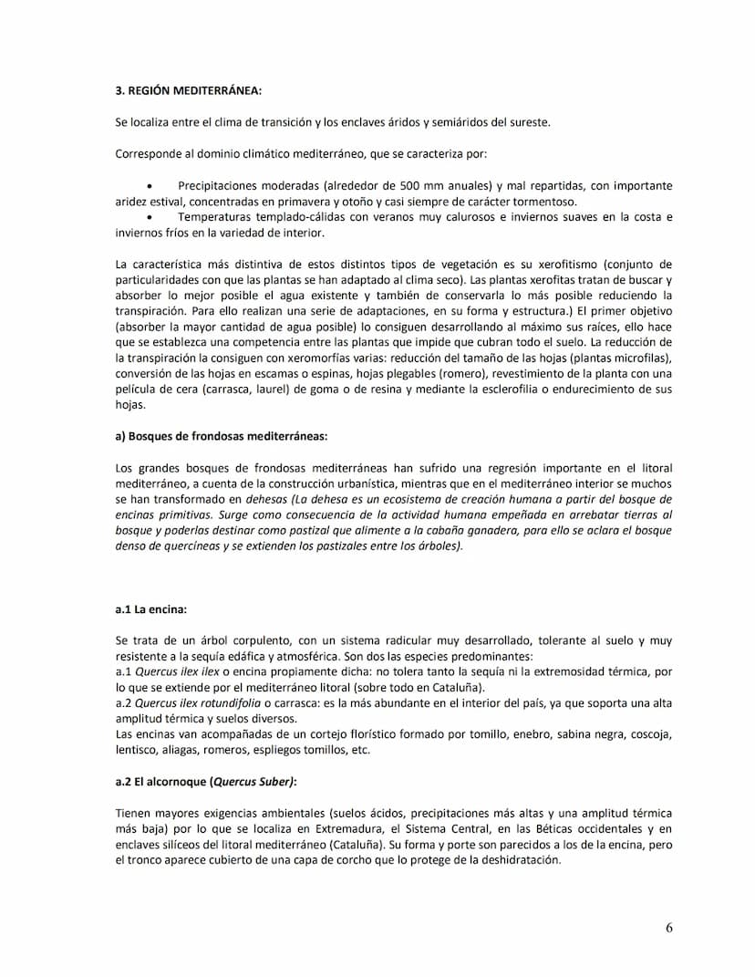 Unidad didáctica VI
1. Los suelos:
a)
b)
c)
d)
e)
2. Vegetación
LOS SUELOS Y LA VEGETACIÓN
Concepto
Origen
Factores de la edafogénesis
Perfi