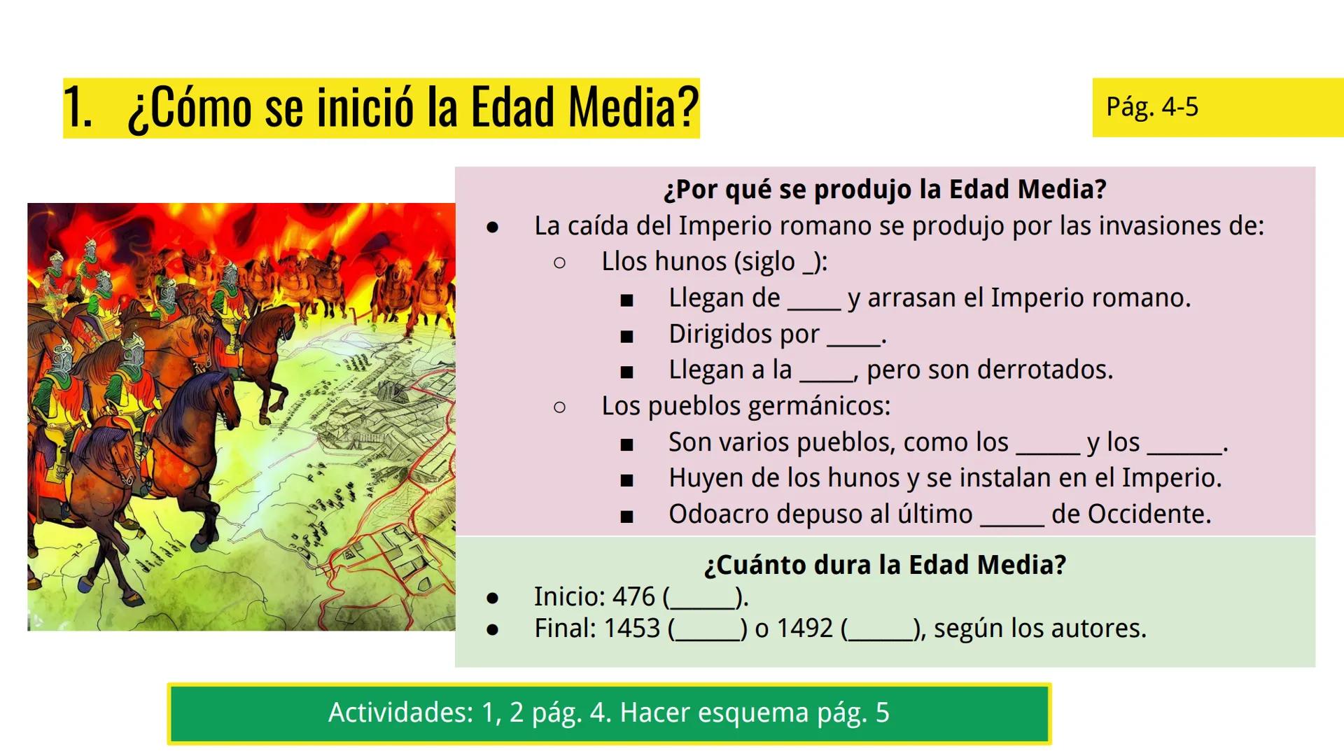 El fin del Imperio romano: la
Edad Media.
Unidad 1 1. ¿Cómo se inició la Edad Media?
¿Qué había antes de la Edad
Media?
Imperio romano unida