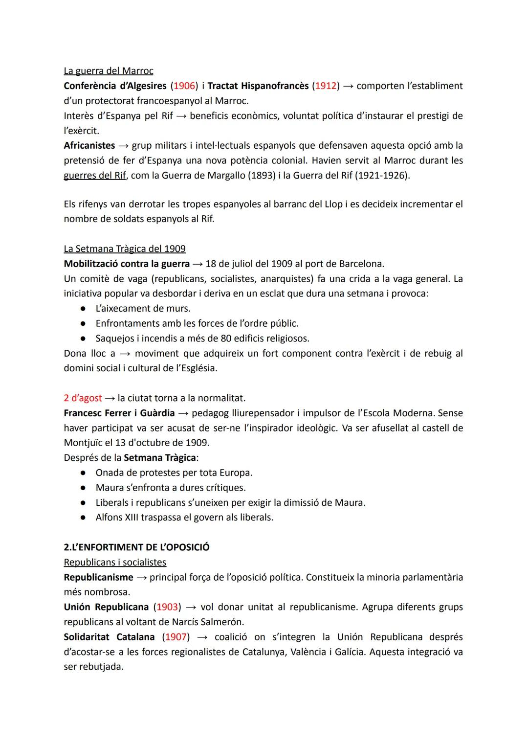 # TEMA 8: LES RESISTÈNCIES A LA DEMOCRATITZACIÓ POLÍTICA I
SOCIAL

1. EL REFORMISME CONSERVADOR I LA SETMANA TRÀGICA
El relleu generacional 