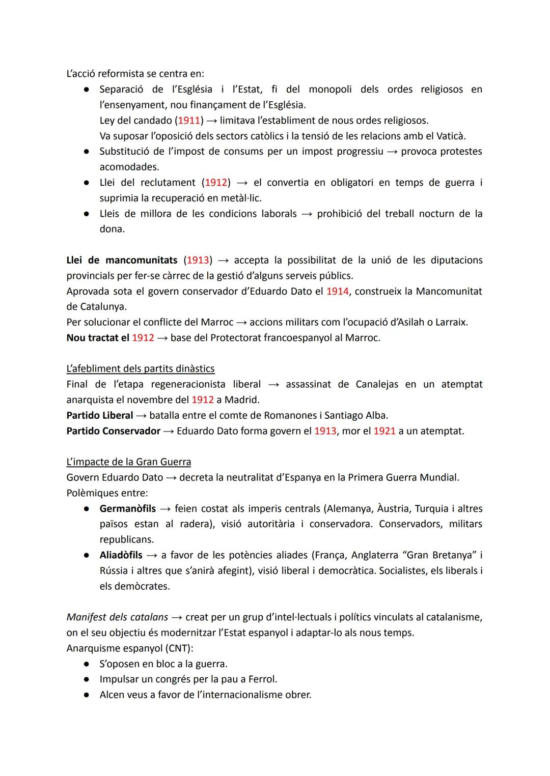 # TEMA 8: LES RESISTÈNCIES A LA DEMOCRATITZACIÓ POLÍTICA I
SOCIAL

1. EL REFORMISME CONSERVADOR I LA SETMANA TRÀGICA
El relleu generacional 