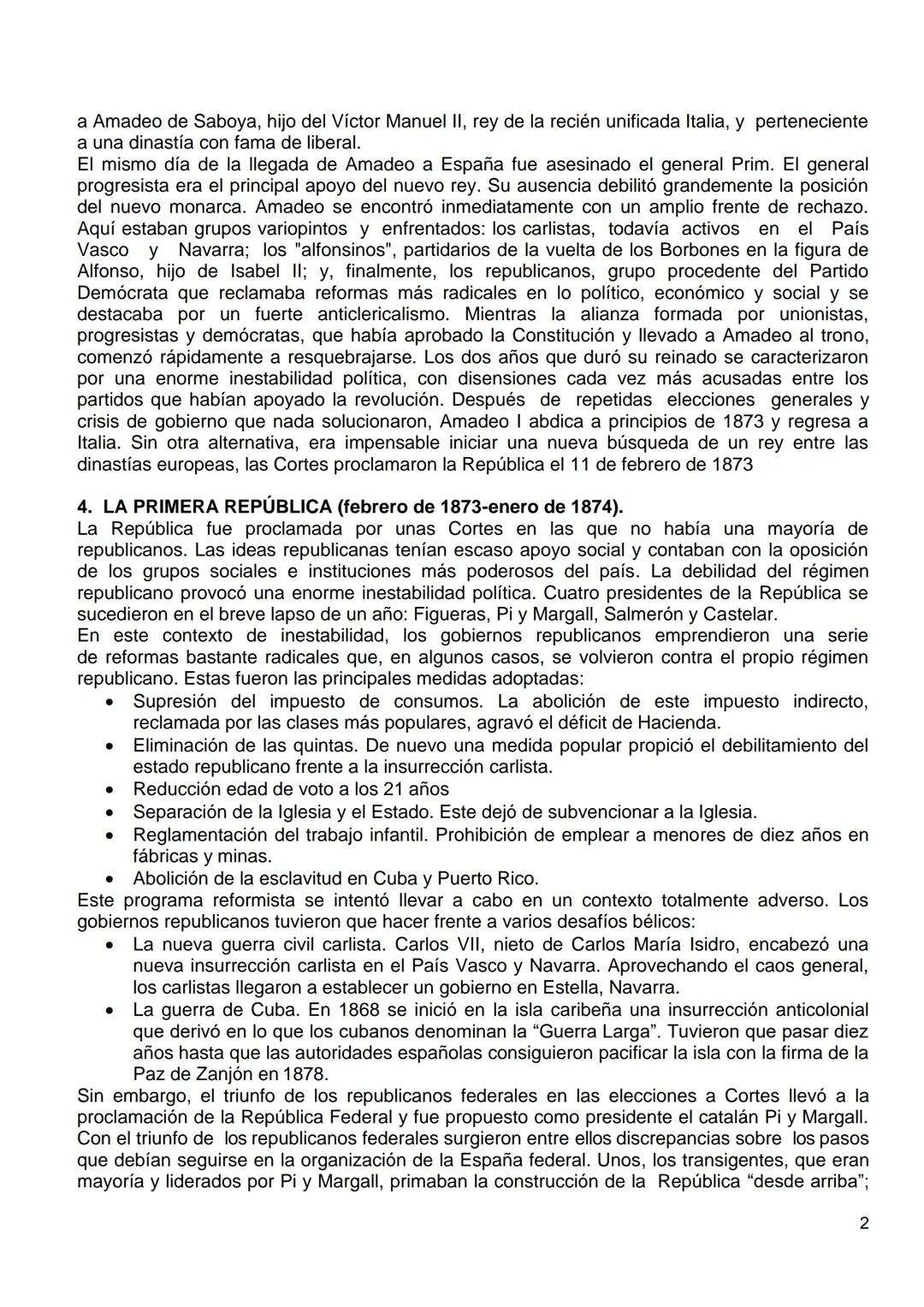 EL SEXENIO DEMOCRÁTICO (1868-1874)
INTRODUCCIÓN
Se conoce como Sexenio Democrático o Sexenio Revolucionario al periodo de la historia de
Esp