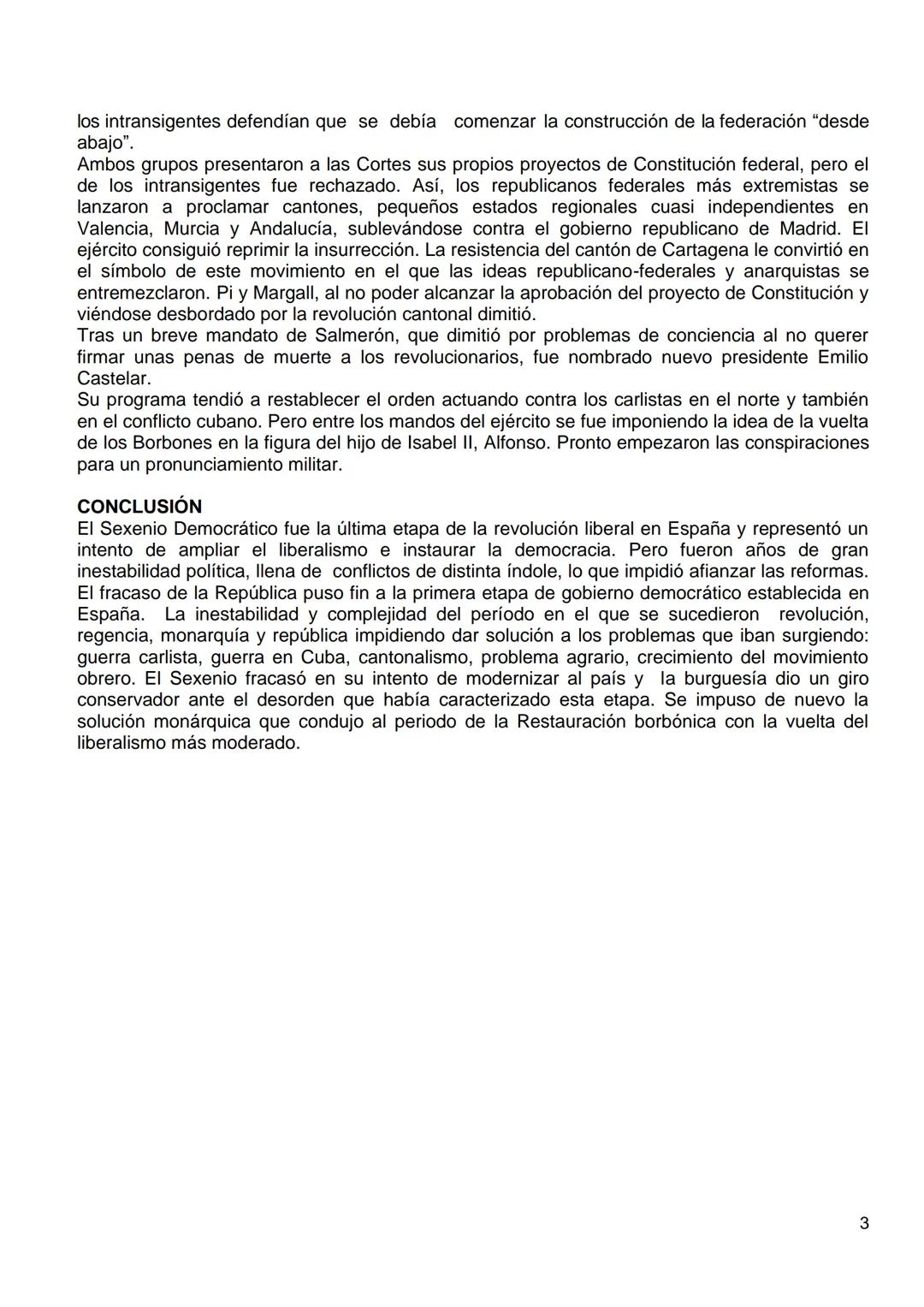 EL SEXENIO DEMOCRÁTICO (1868-1874)
INTRODUCCIÓN
Se conoce como Sexenio Democrático o Sexenio Revolucionario al periodo de la historia de
Esp