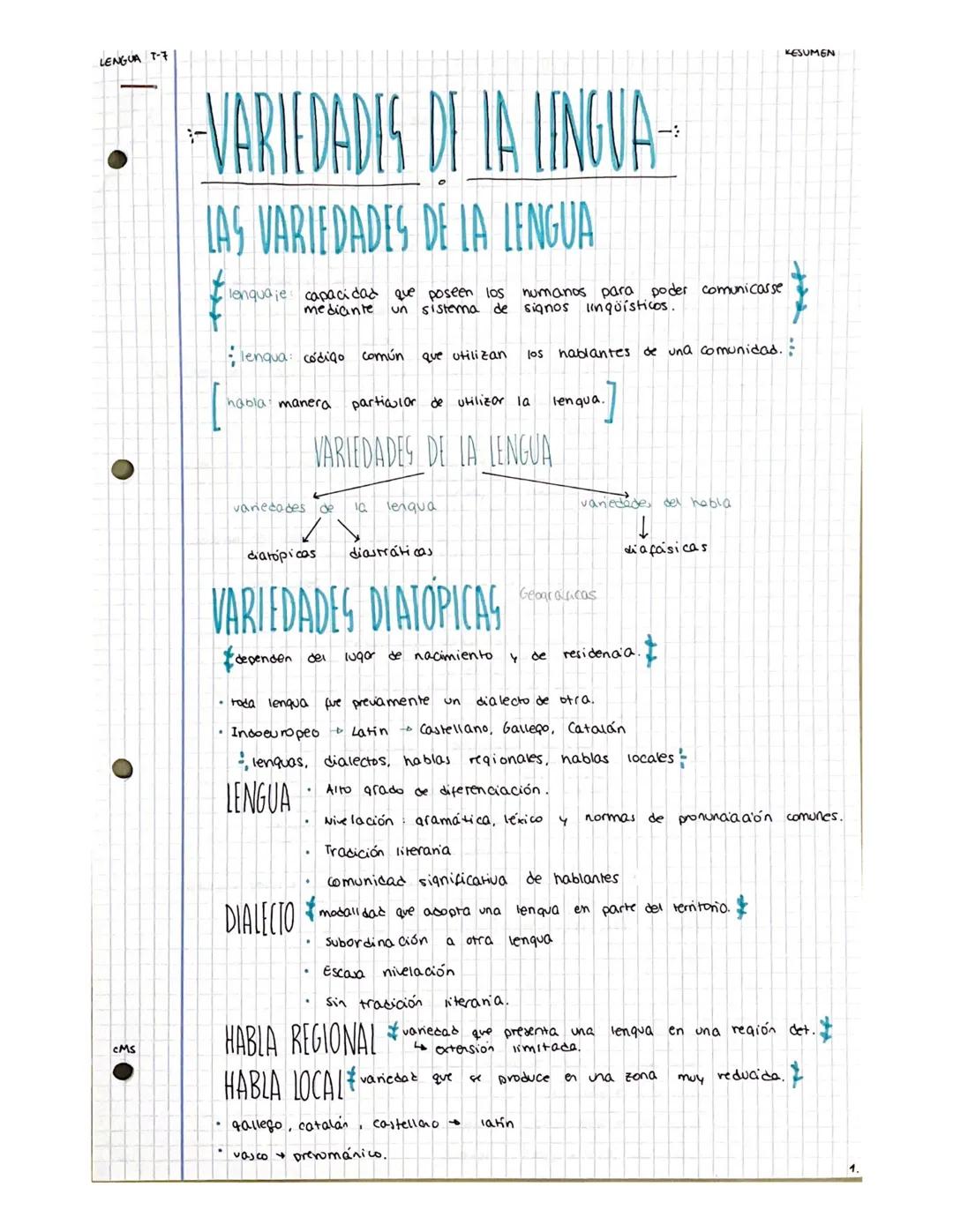 LENGUA T-7
O
CMS
-~-VARIEDADES DE LA LENGUA-
LAS VARIEDADES DE LA LENGUA
lenguaje capacidad que poseen los numanos para poder comunicarse
me