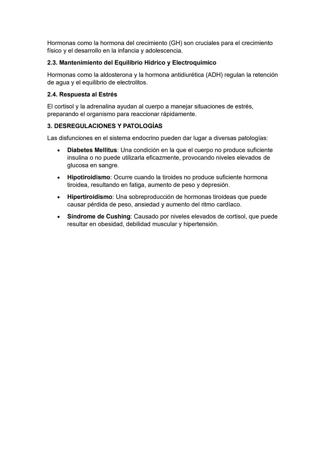 SISTEMA ENDOCRINO Y HORMONAS
El sistema endocrino es un conjunto de glándulas y tejidos que producen y secretan
hormonas, las cuales actúan 