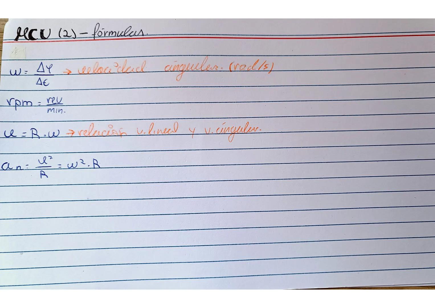 Formulas cinemática
MBU → movimiento rectilined uniforme.
As
x-xo
t
€-to
X = X₁ + U(E-to)
v.
cian
As = v.€ → donola zeimiento.
HBUV→ movimie