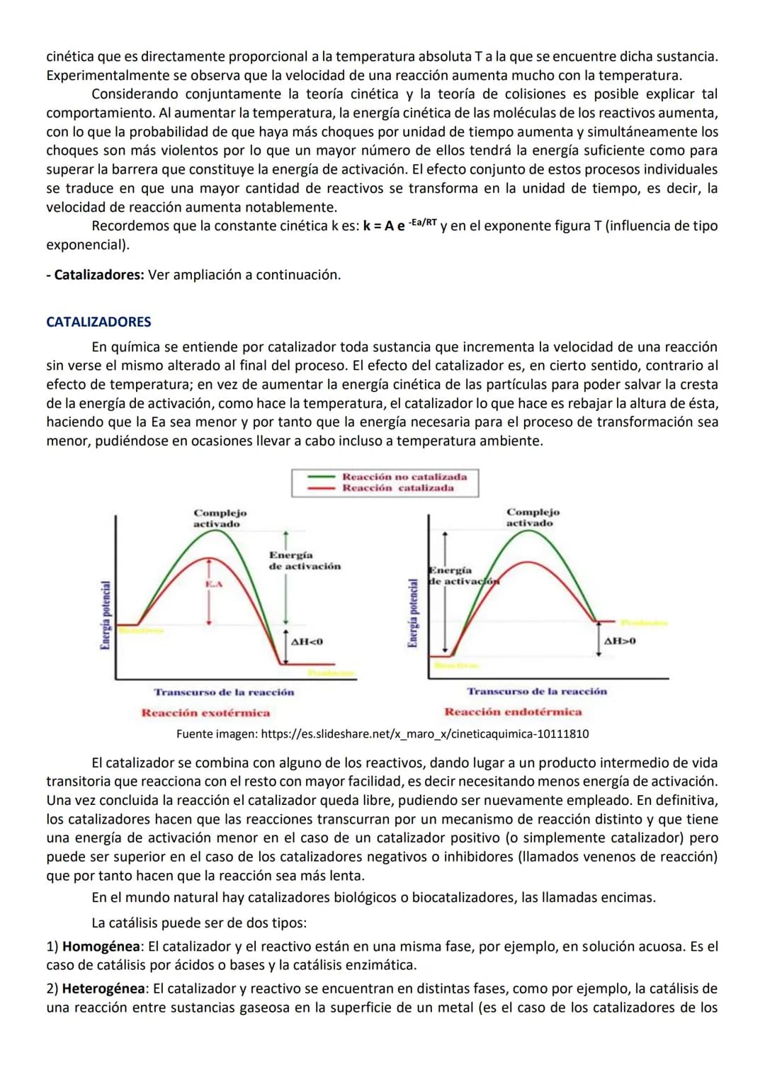CINÉTICA QUÍMICA
En termoquímica estudiamos como determinar si una reacción era o no espontánea, pero no
hablamos de con qué velocidad se pr