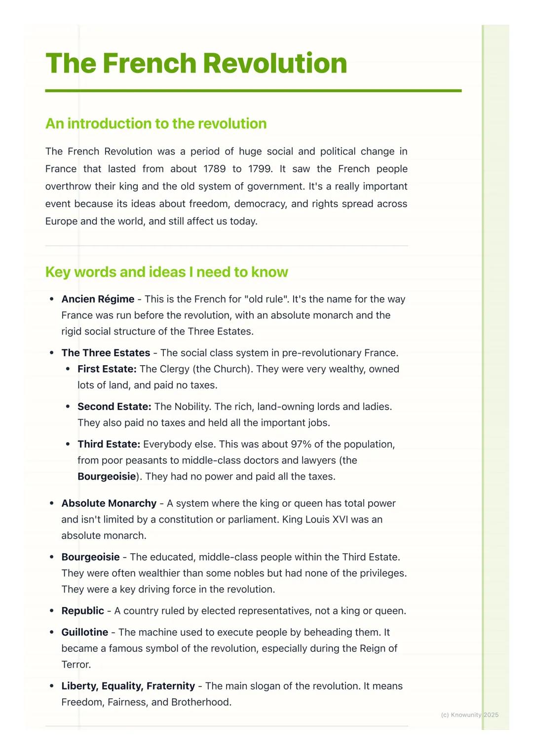 # The French Revolution

An introduction to the revolution

The French Revolution was a period of huge social and political change in
France