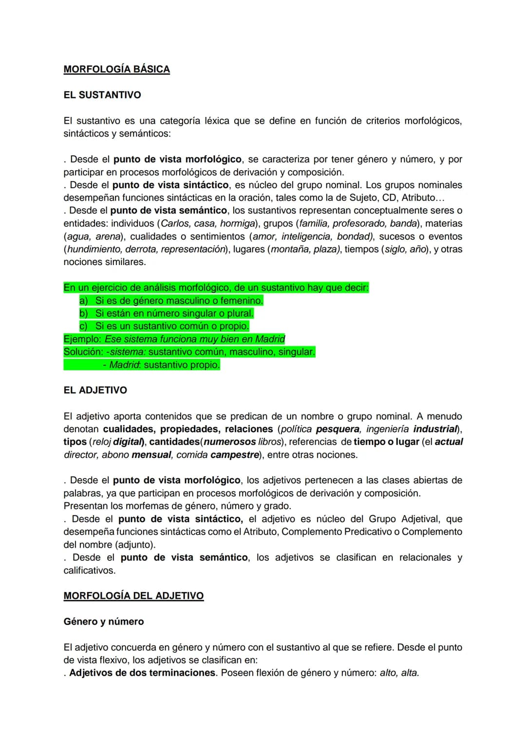 
<h2 id="elsustantivo">EL SUSTANTIVO</h2>
<p>El sustantivo es una categoría léxica que se define en función de criterios morfológicos, sintá