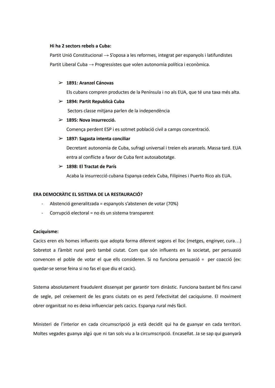 # UD7: LA RESTAURACIÓ BORBÒNICA (1875-1902)

LES CLAUS DEL NOU SISTEMA POLÍTIC

Acaba 1a República cop d'estat Pavía (1874 gener)

Manifest 