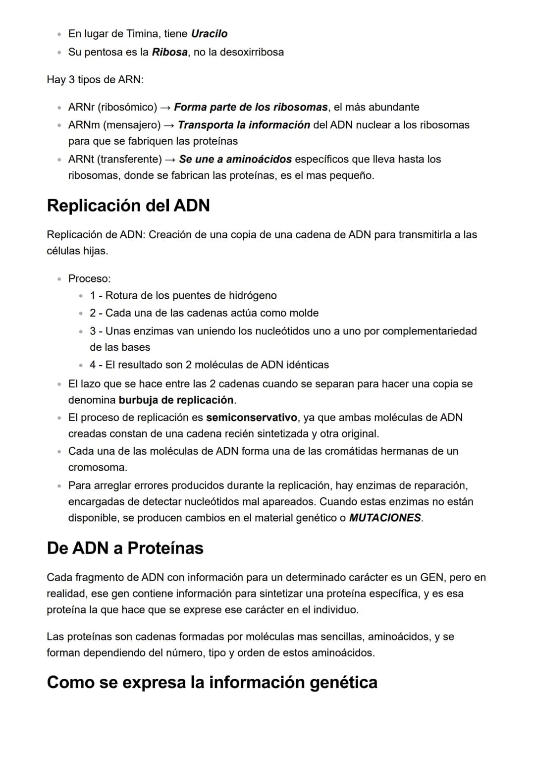 Información
ADN y ácidos nucleicos
• El ADN es la molécula que almacena la información genética de una célula y por tanto
del individuo que 