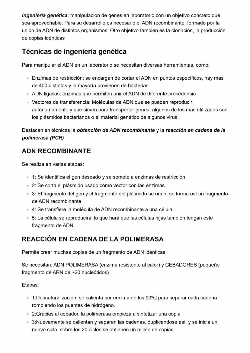 Información
ADN y ácidos nucleicos
• El ADN es la molécula que almacena la información genética de una célula y por tanto
del individuo que 