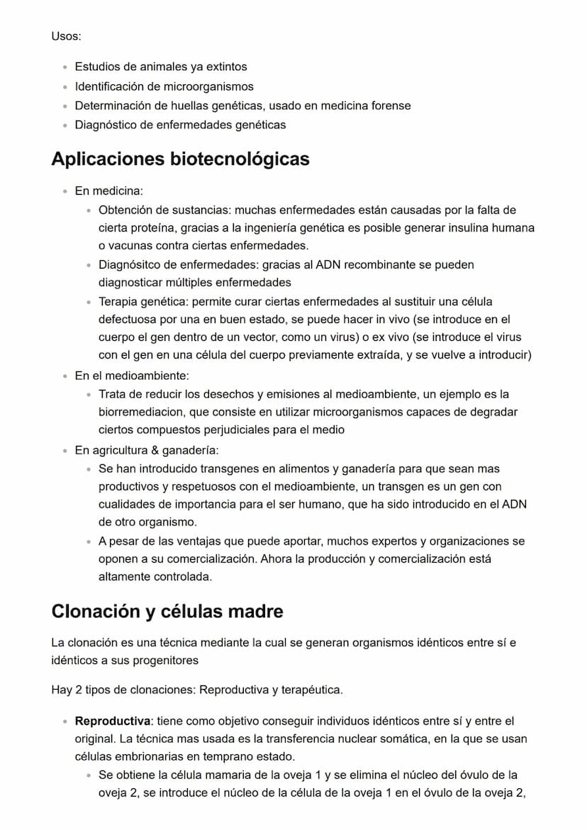 Información
ADN y ácidos nucleicos
• El ADN es la molécula que almacena la información genética de una célula y por tanto
del individuo que 
