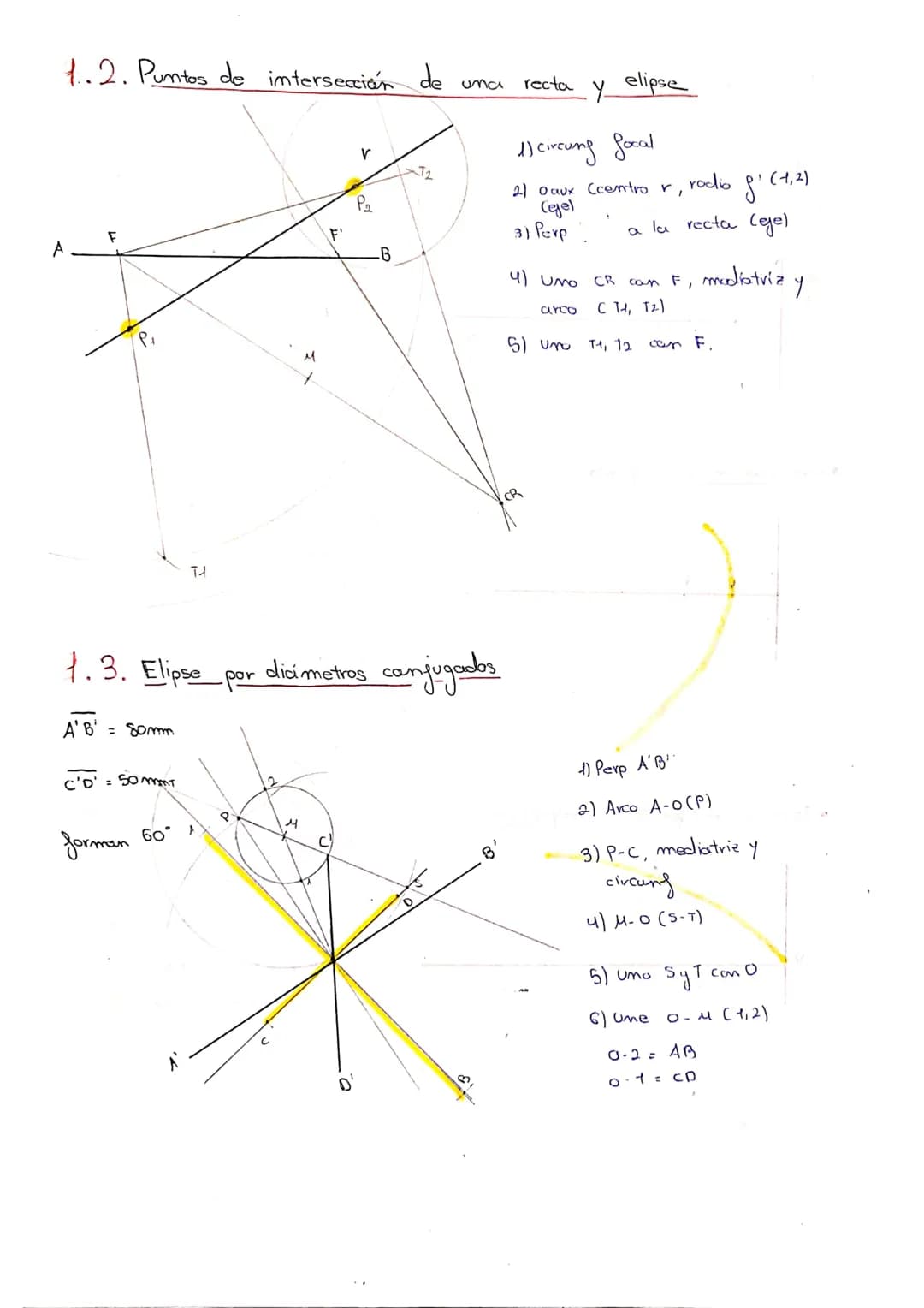 Tema 3: Curvas Cómicass
1. Elipse
Sección producida por un
es oblicuo a
P
las
FP = 48mm
OP = 26m
20
11'0' es el centro de una
Halla bs eyes.
