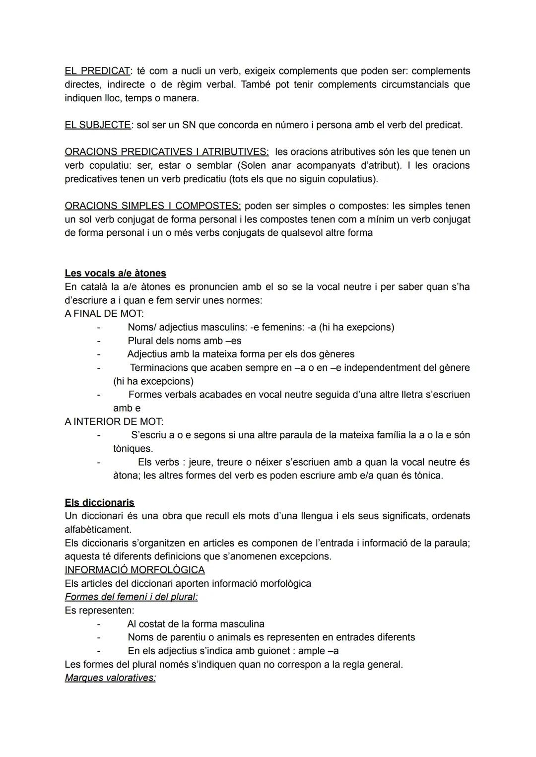 # RESUM CATALÀ

La portada de diari

Les categories gramaticals

| Nom substantiu (N) | o S'utilitza per referir-se a una persona, animal o 