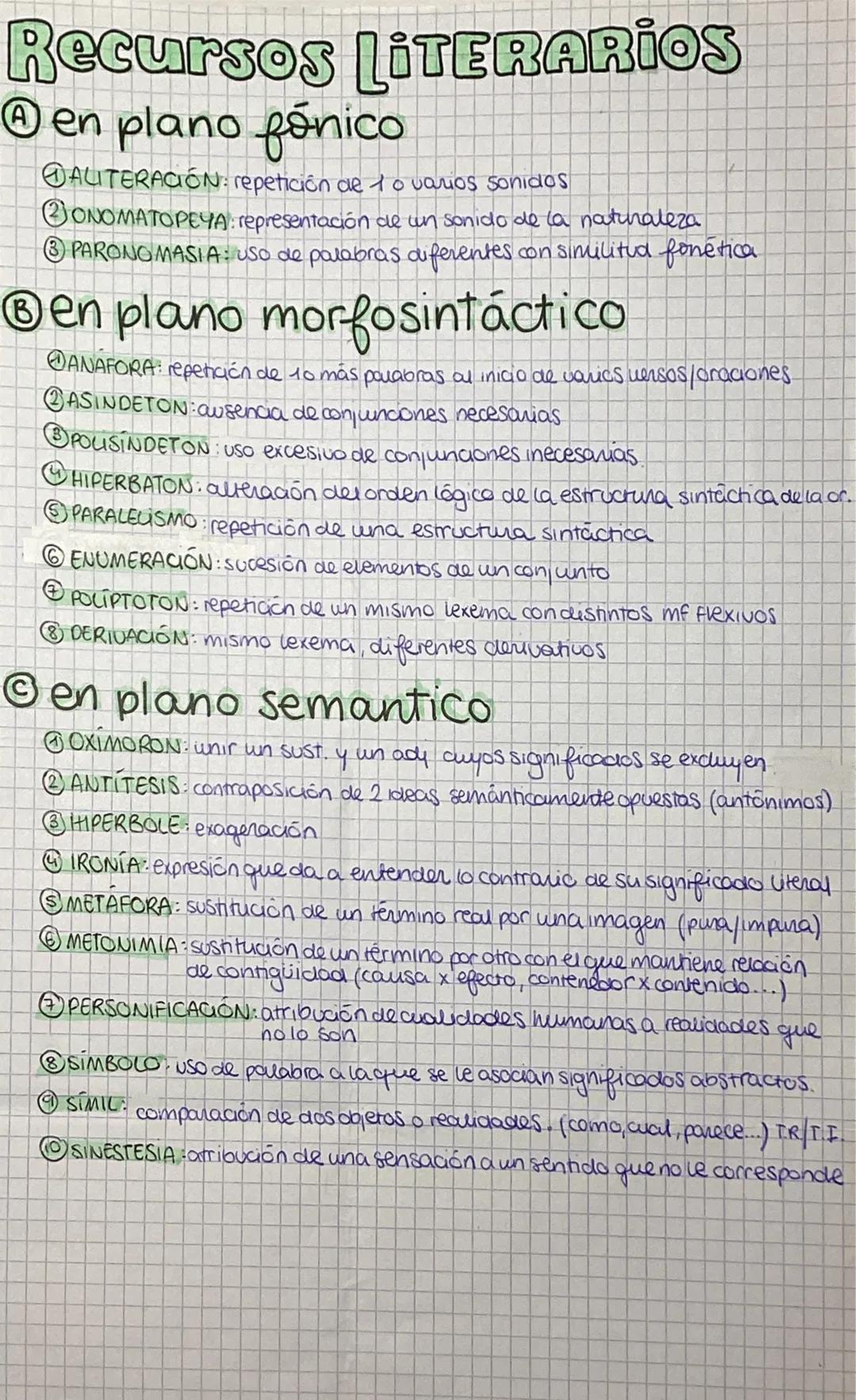 Recursos LiTERARIOS
Ⓒ en plano fónico
ALTERACION: repetición de to varios sonidos
ONOMATOPEYA: representación de un sonido de la naturaleza
