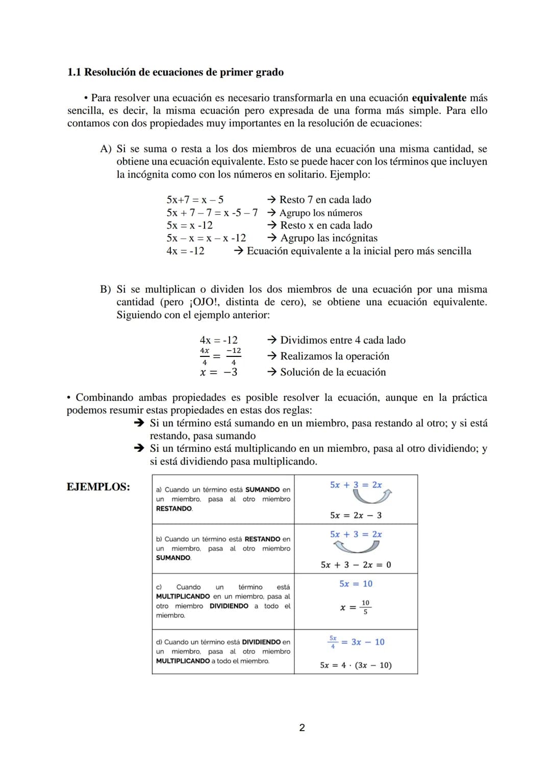 TEMA 4: ECUACIONES Y SISTEMAS
1. ECUACIONES DE PRIMER GRADO
2. ECUACIONES DE SEGUNDO GRADO
3. SISTEMAS DE ECUACIONES
4. RESOLUCIÓN DE PROBLE