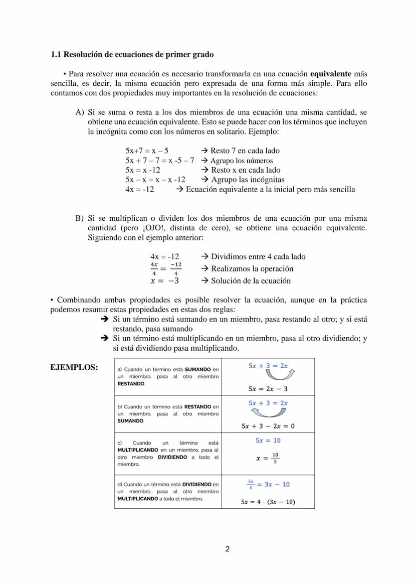 TEMA 4: ECUACIONES Y SISTEMAS
1. ECUACIONES DE PRIMER GRADO
2. ECUACIONES DE SEGUNDO GRADO
3. SISTEMAS DE ECUACIONES
4. RESOLUCIÓN DE PROBLE