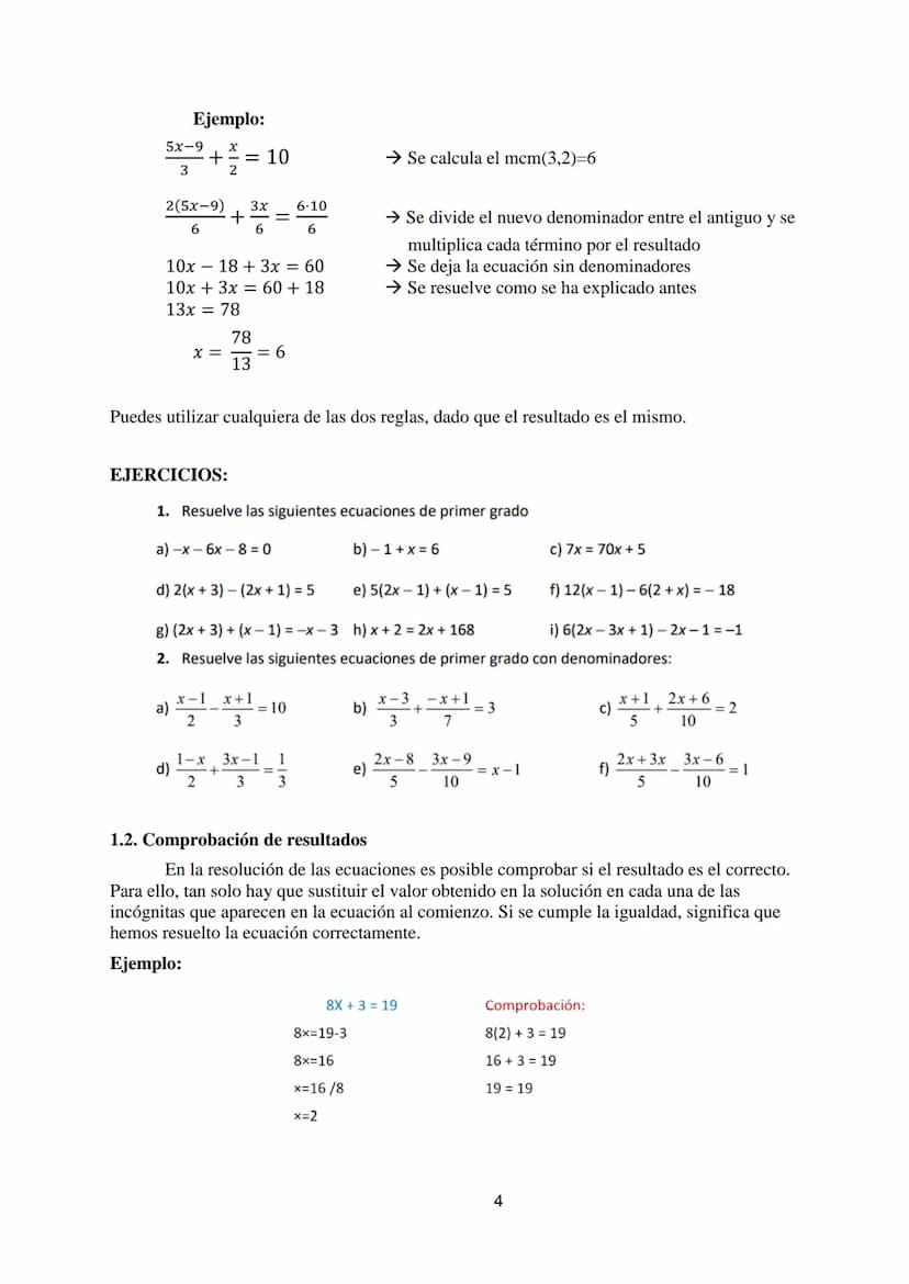 TEMA 4: ECUACIONES Y SISTEMAS
1. ECUACIONES DE PRIMER GRADO
2. ECUACIONES DE SEGUNDO GRADO
3. SISTEMAS DE ECUACIONES
4. RESOLUCIÓN DE PROBLE