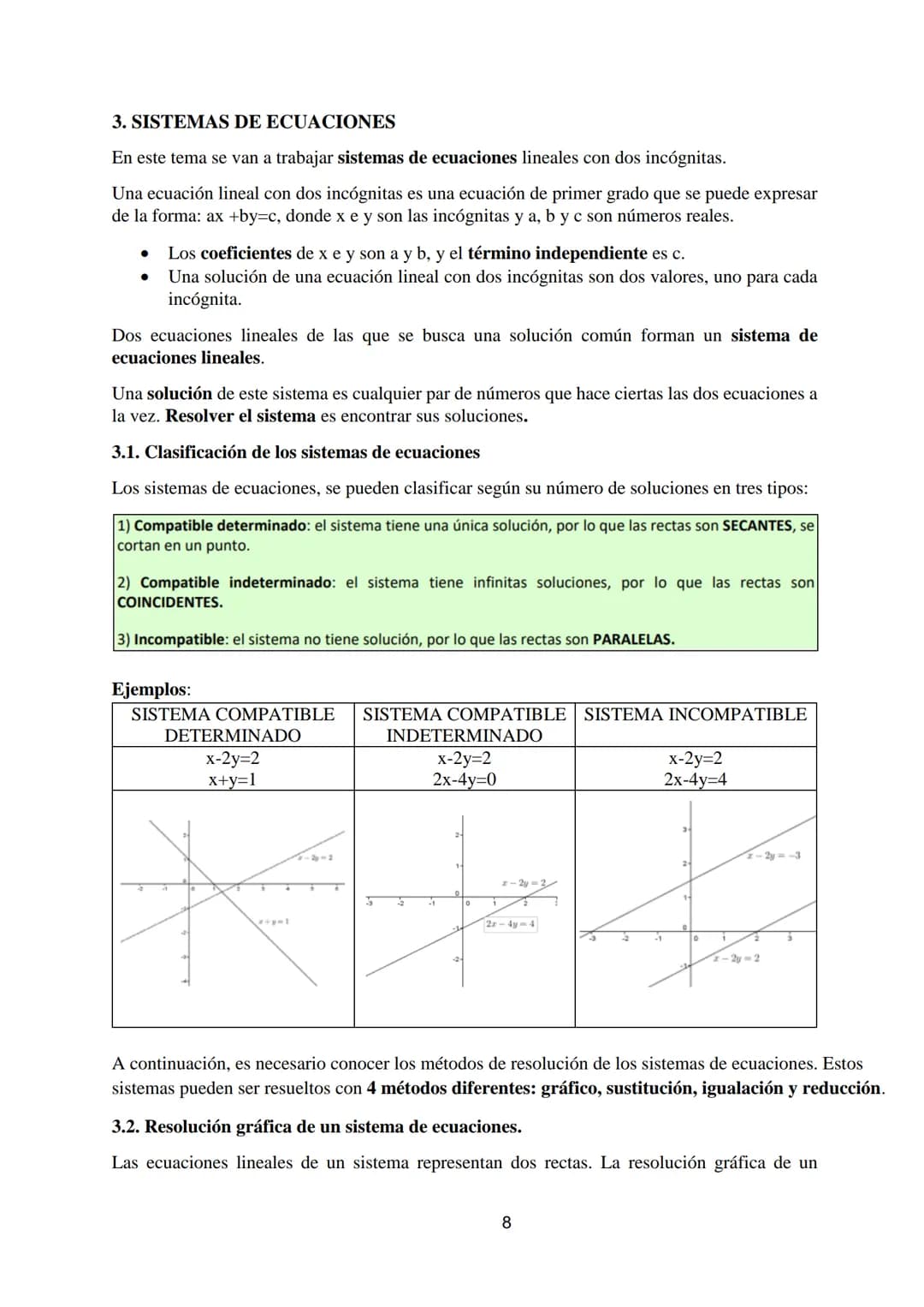 TEMA 4: ECUACIONES Y SISTEMAS
1. ECUACIONES DE PRIMER GRADO
2. ECUACIONES DE SEGUNDO GRADO
3. SISTEMAS DE ECUACIONES
4. RESOLUCIÓN DE PROBLE