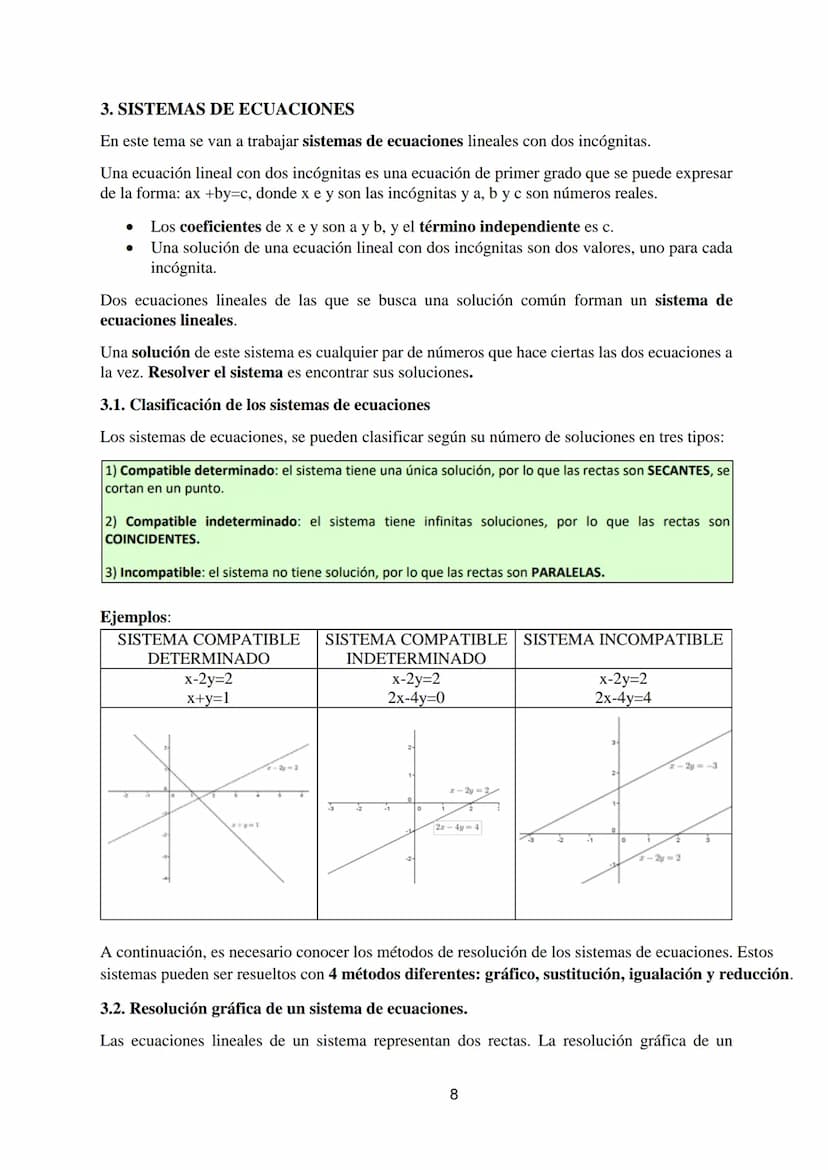 TEMA 4: ECUACIONES Y SISTEMAS
1. ECUACIONES DE PRIMER GRADO
2. ECUACIONES DE SEGUNDO GRADO
3. SISTEMAS DE ECUACIONES
4. RESOLUCIÓN DE PROBLE