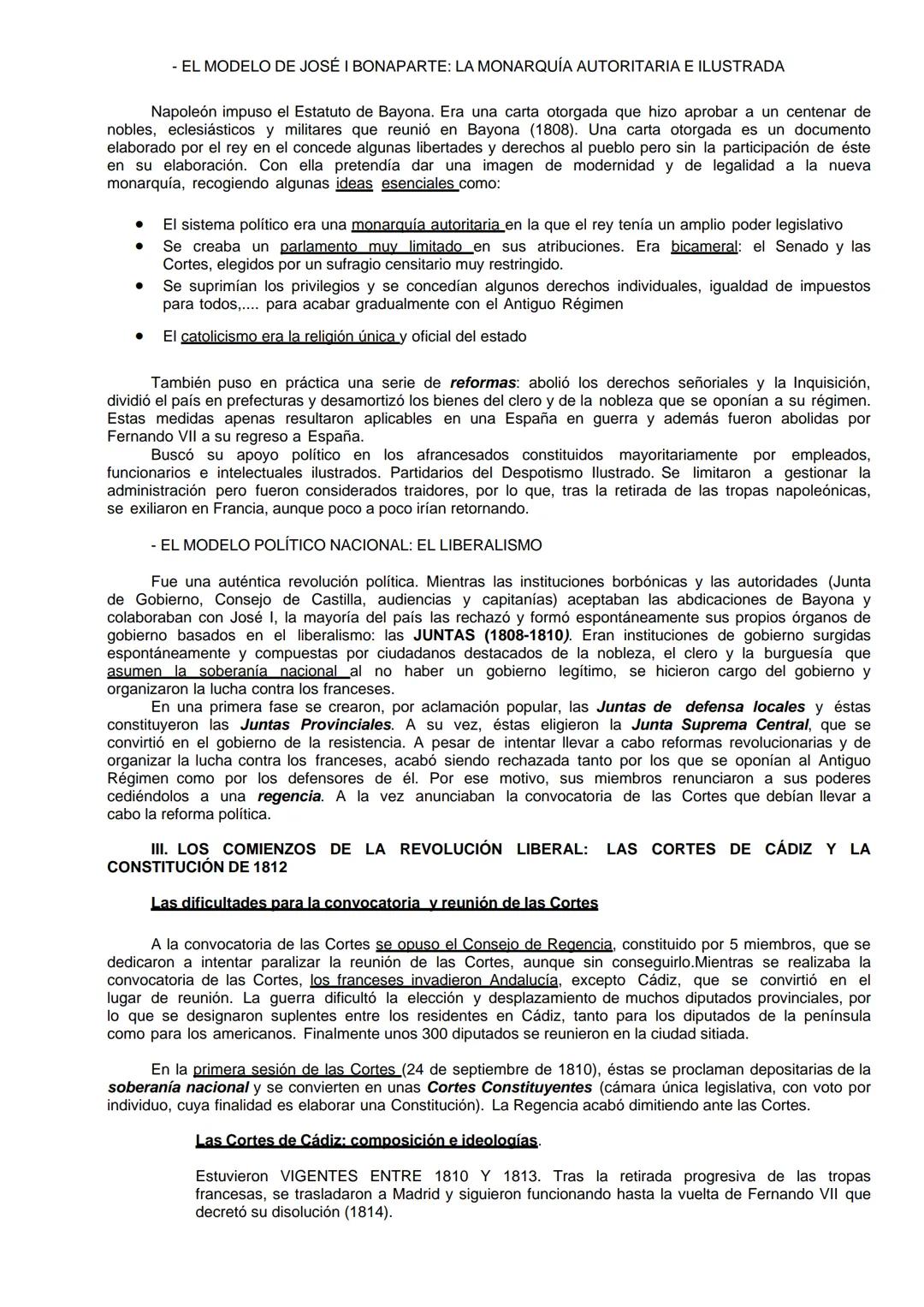 Bloque 5: La crisis del Antiguo Régimen (1788-1833): Liberalismo frente a Absolutismo.
Tema largo: Crisis de la monarquía borbónica. La Guer