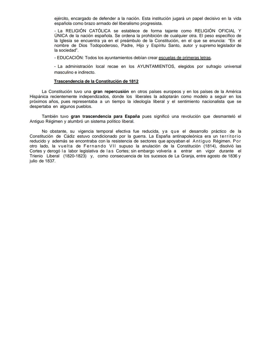 Bloque 5: La crisis del Antiguo Régimen (1788-1833): Liberalismo frente a Absolutismo.
Tema largo: Crisis de la monarquía borbónica. La Guer
