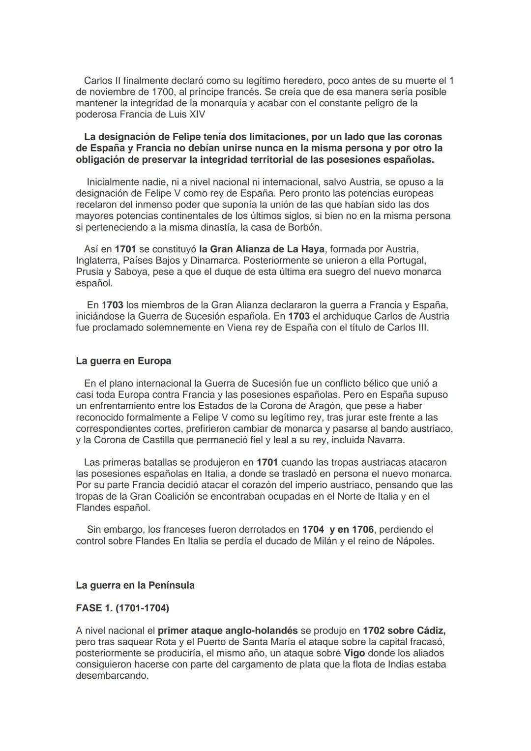 La Guerra de Sucesión Española. Los
Pactos de Familia.
LA GUERRA DE SUCESIÓN
D
0
OCÉANO
ATLÁNTICO
REINO
DE
PORTUGAL
CORONA
DE CASTILLA
Poten