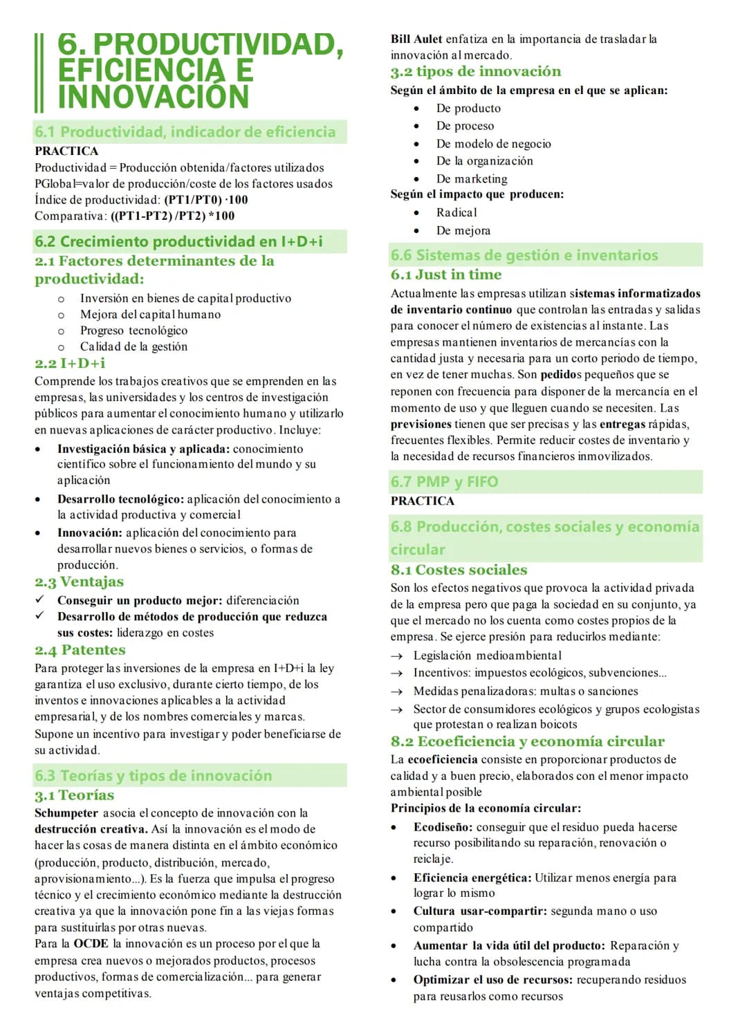 1. PAPEL DE LA
EMPRESA EN LA
ECONOMÍA
1.1 Visión panorámica de la empresa
Factores de producción:
Trabajo: aportación física e intelectual d
