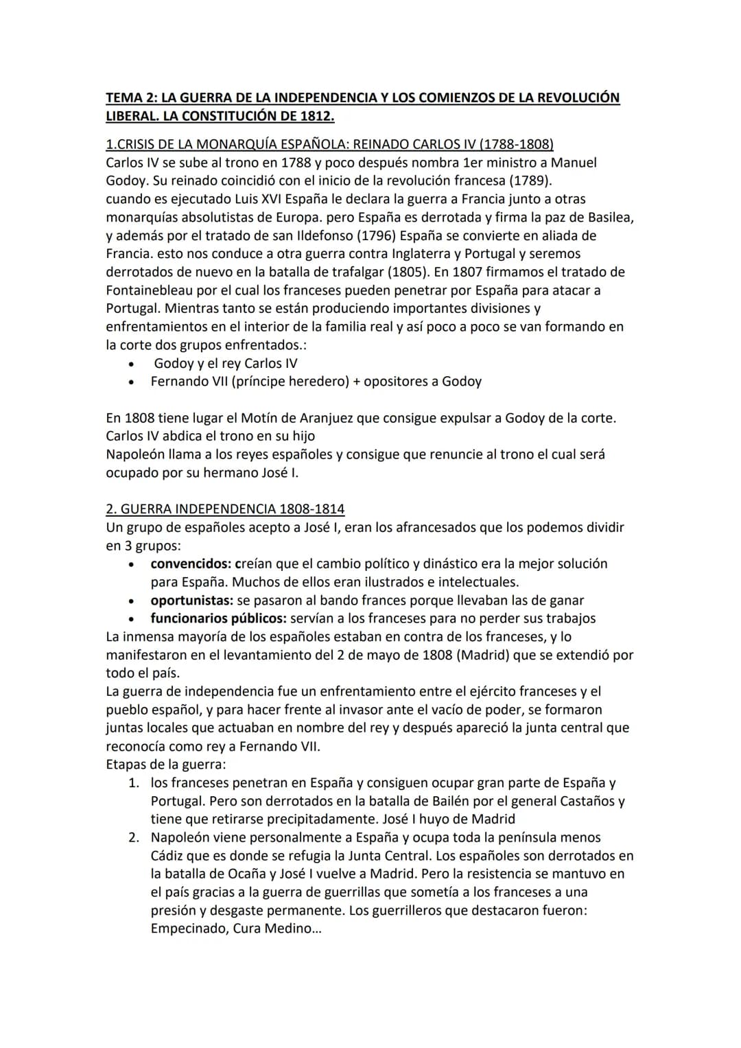 
<h2 id="tema2laguerradeindependenciayloscomienzosdelarevolucinliberalde1812">Tema 2: La guerra de independencia y los comienzos de la Revol