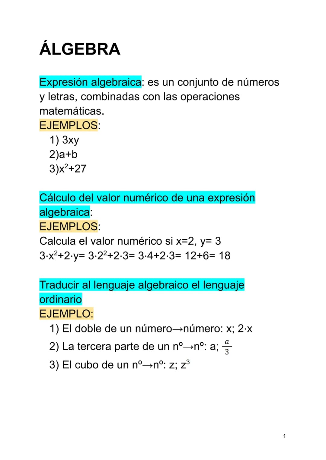 
<h2 id="expresionesalgebraicasejemplos">Expresiones algebraicas ejemplos</h2>
<p>Una expresión algebraica es un conjunto de números y letra