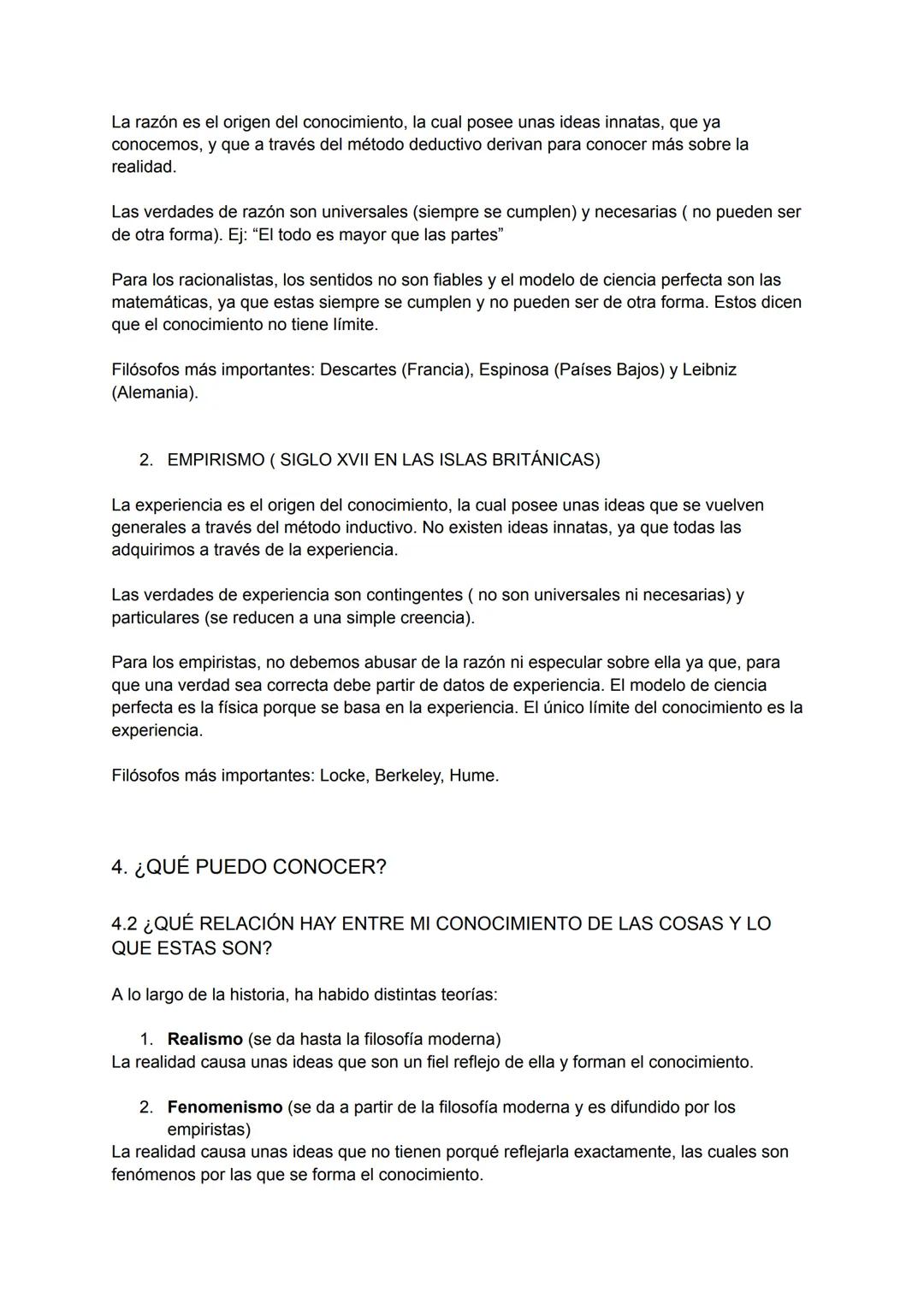 TEMA 2 - FILOSOFÍA - EPISTEMOLOGÍA
1. TEORÍAS SOBRE LA VERDAD
Verdad como correspondencia: una afirmación es verdadera sólo si se correspond