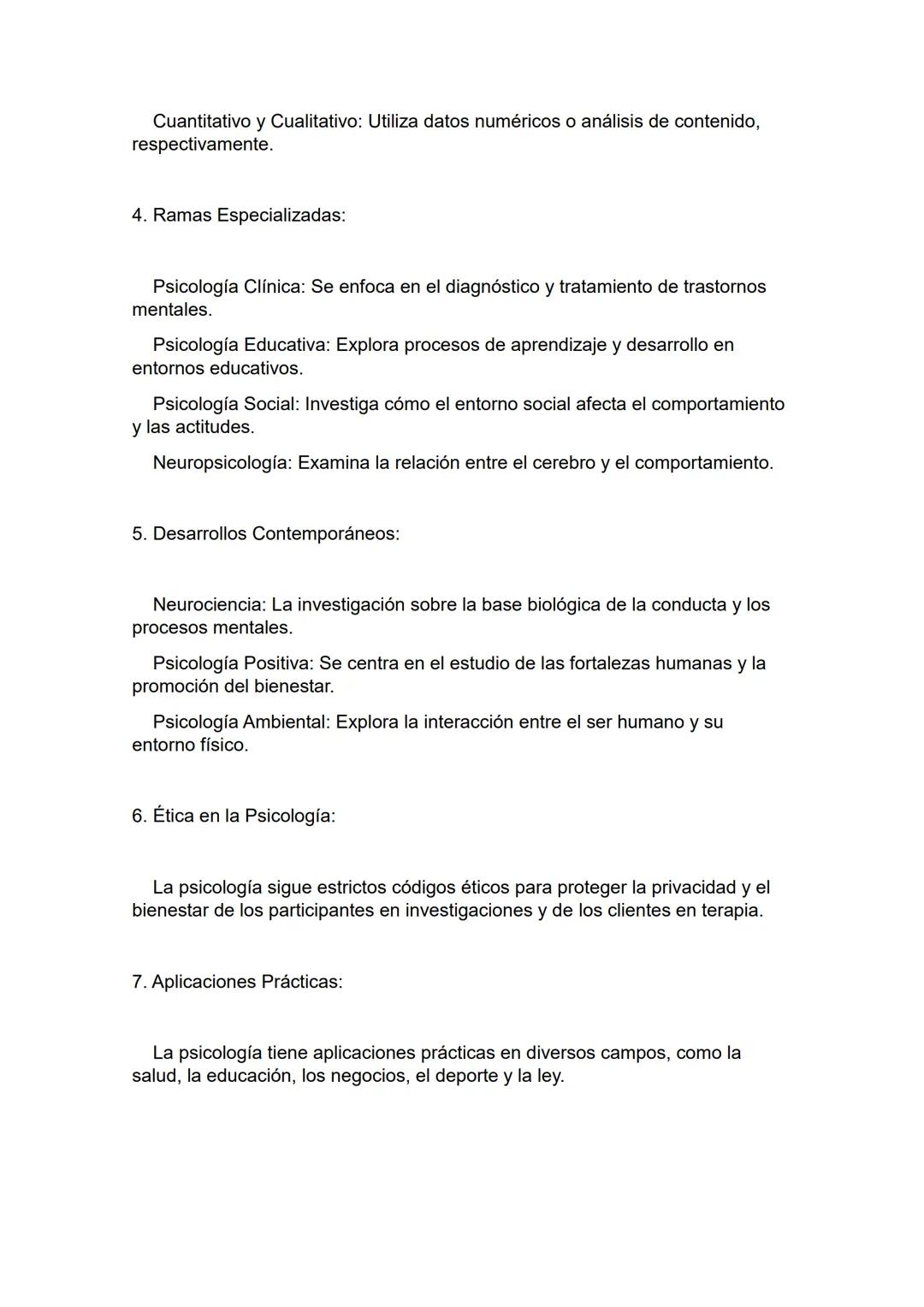 LA PSICOLOGIA COMO CIENCIA
La psicología, como disciplina científica, se enfoca en el estudio del
comportamiento y los procesos mentales hum