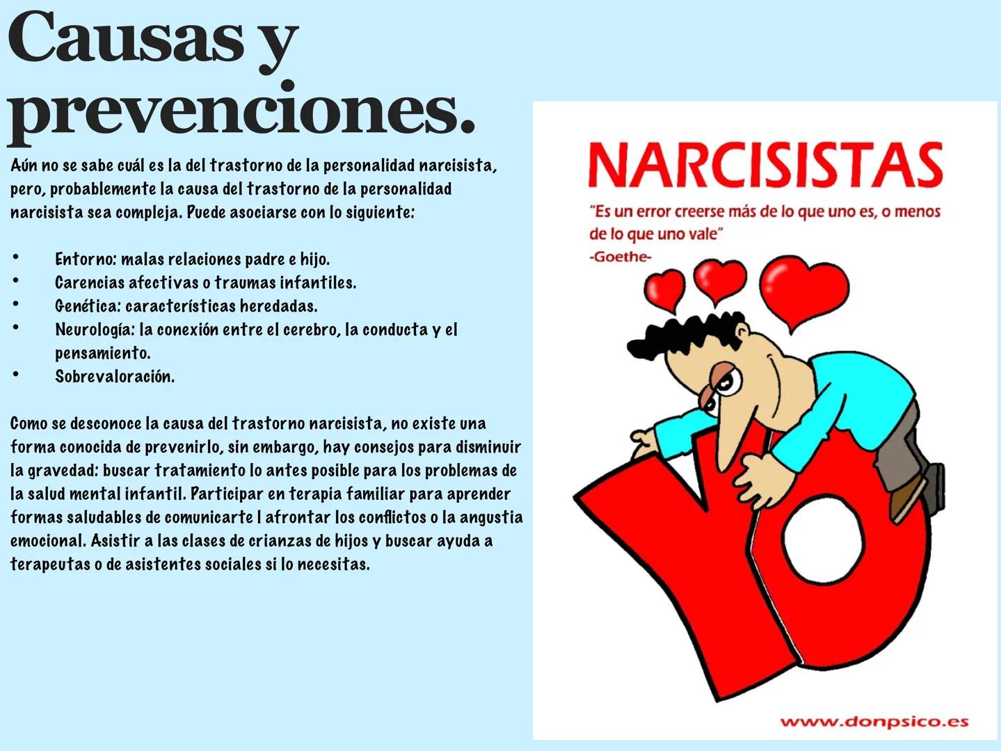 TRASTORNO
DE
PERSONALIDAD
NARCISISTA. Descubrimiento del
trastorno.
En el dominio de la psicología, el término narcisismo, según
afirmó Freu