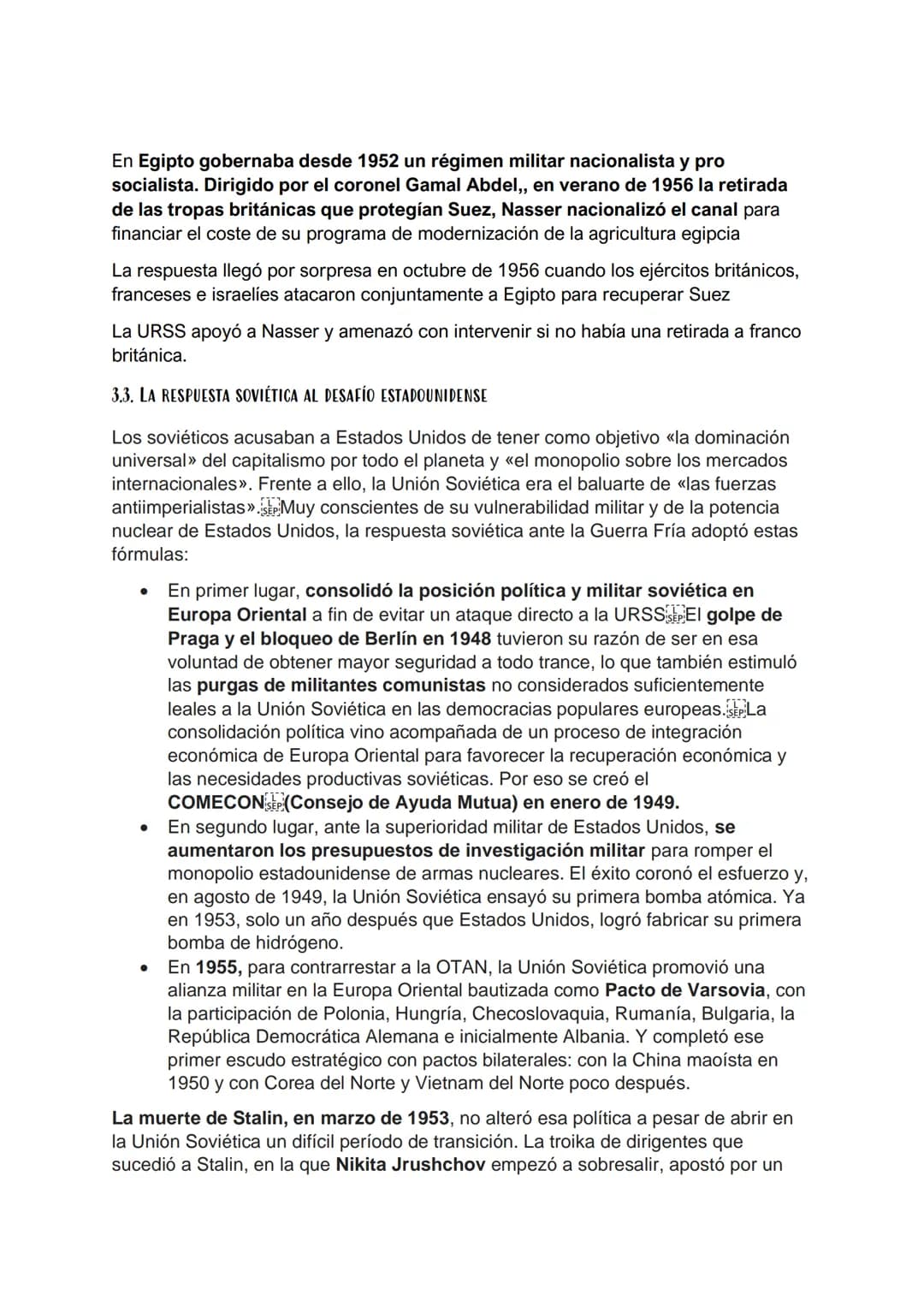 13.LA GUERRA FRIA
1.CARACTERISTICAS Y ETAPAS DE LA GUERRA FRÍA
La Guerra Fría abarca un período en el que las relaciones internacionales se

