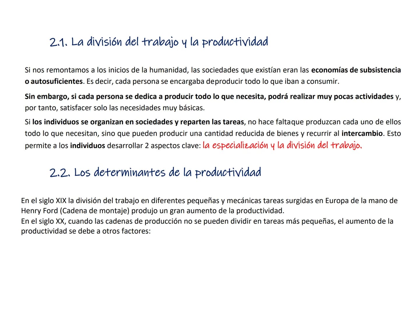 TEMA 2. LA PRODUCCIÓN Y EL CRECIMIENTO
ECONÓMICO
1. Los Factores productivos
2. Eficiencia y productividad
3. Los modelos económicos y su le