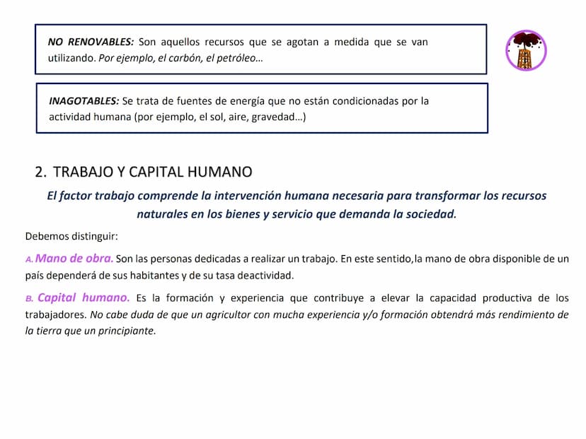 TEMA 2. LA PRODUCCIÓN Y EL CRECIMIENTO
ECONÓMICO
1. Los Factores productivos
2. Eficiencia y productividad
3. Los modelos económicos y su le