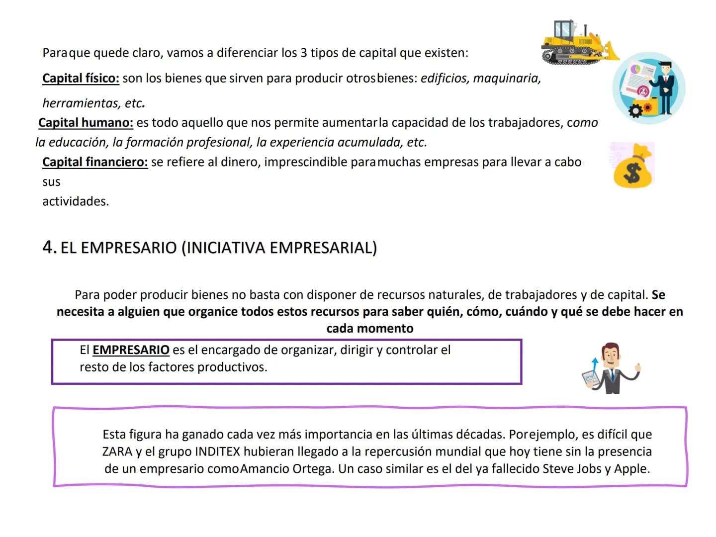 TEMA 2. LA PRODUCCIÓN Y EL CRECIMIENTO
ECONÓMICO
1. Los Factores productivos
2. Eficiencia y productividad
3. Los modelos económicos y su le