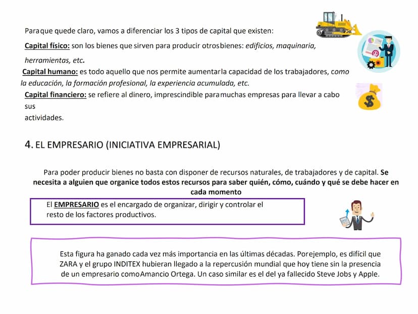TEMA 2. LA PRODUCCIÓN Y EL CRECIMIENTO
ECONÓMICO
1. Los Factores productivos
2. Eficiencia y productividad
3. Los modelos económicos y su le