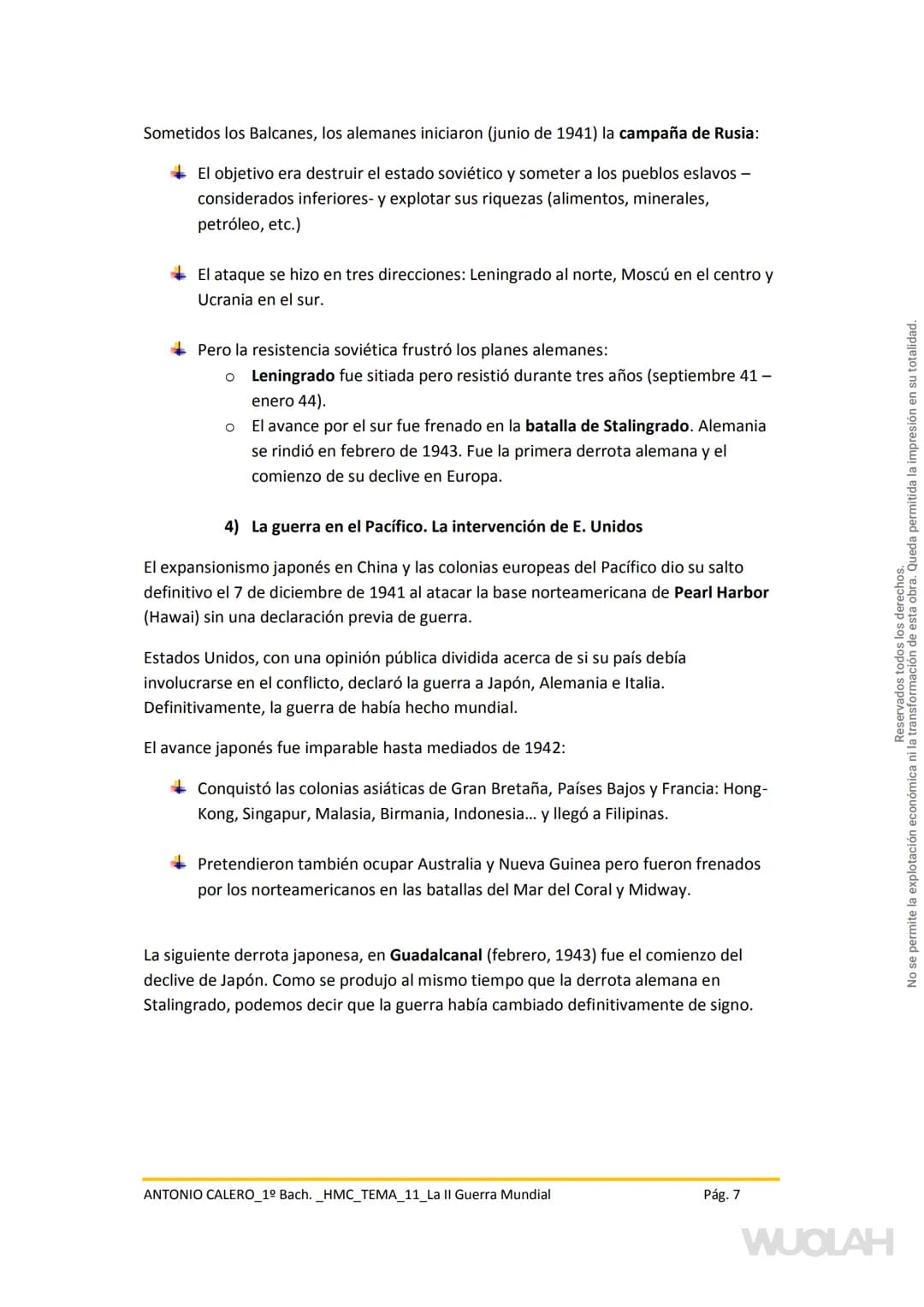 TEMA 11. LA SEGUNDA GUERRA MUNDIAL
1. Las causas
1) La política expansionista de la Alemania nazi
2) La debilidad de las democracias
3) El A