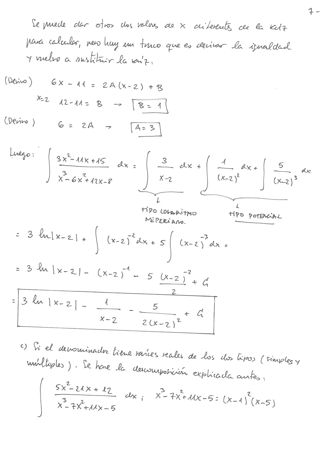 # INTEGRALES INDEFİMDAS

Cuando la integral que se tiene que calcular no se corresponde con
ninguna de la tabla de las integrales inmediatas