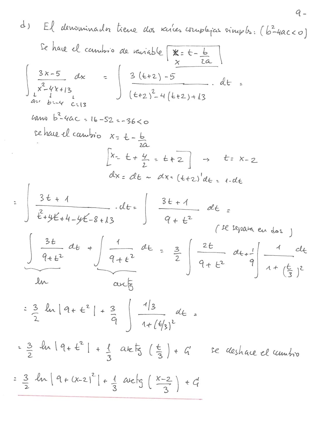 # INTEGRALES INDEFİMDAS

Cuando la integral que se tiene que calcular no se corresponde con
ninguna de la tabla de las integrales inmediatas