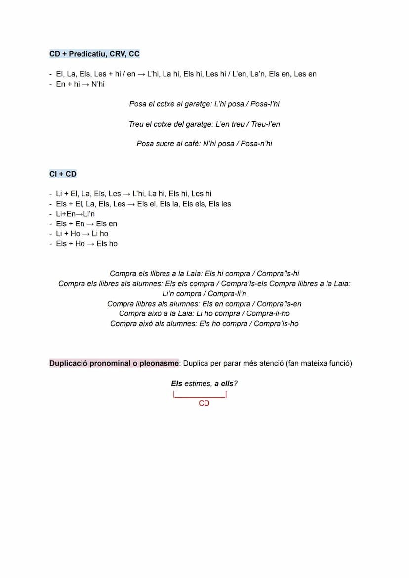Ús sintàctic d'alguns verbs
Verbs transitius són els que porten un CD el qual expressa sobre què o qui recau
directament l'acció del verb.
A