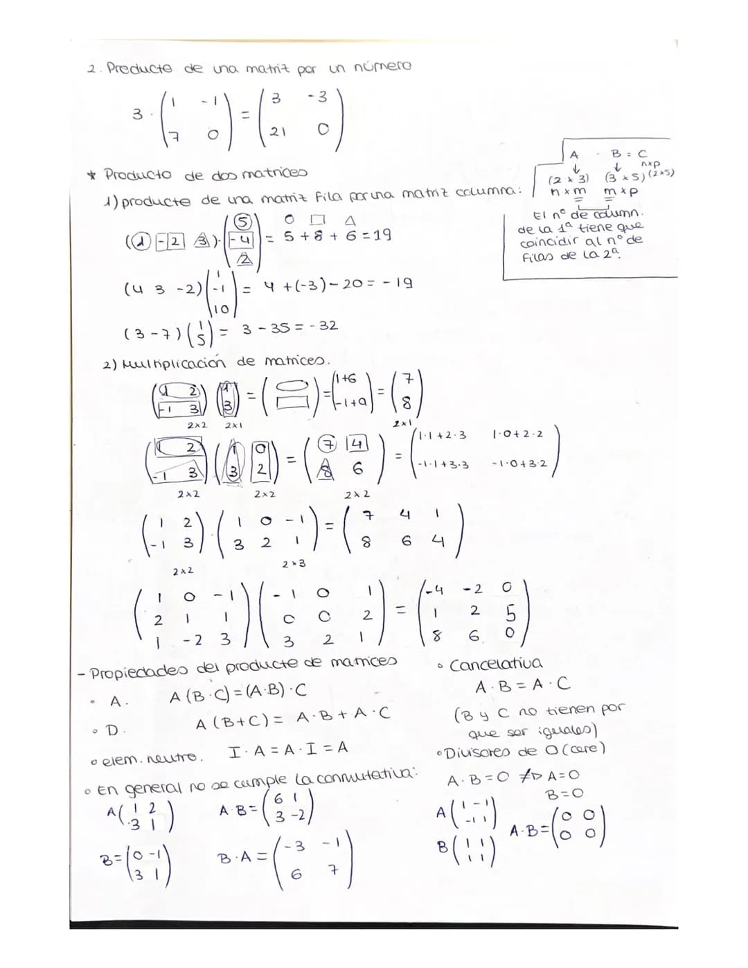 tema 1. matrices
Definición de matriz
Una matr't de dimension nxm (n = Filas ; m = columnas) es un conjunto dispuesto
de nos
en n filas y m 
