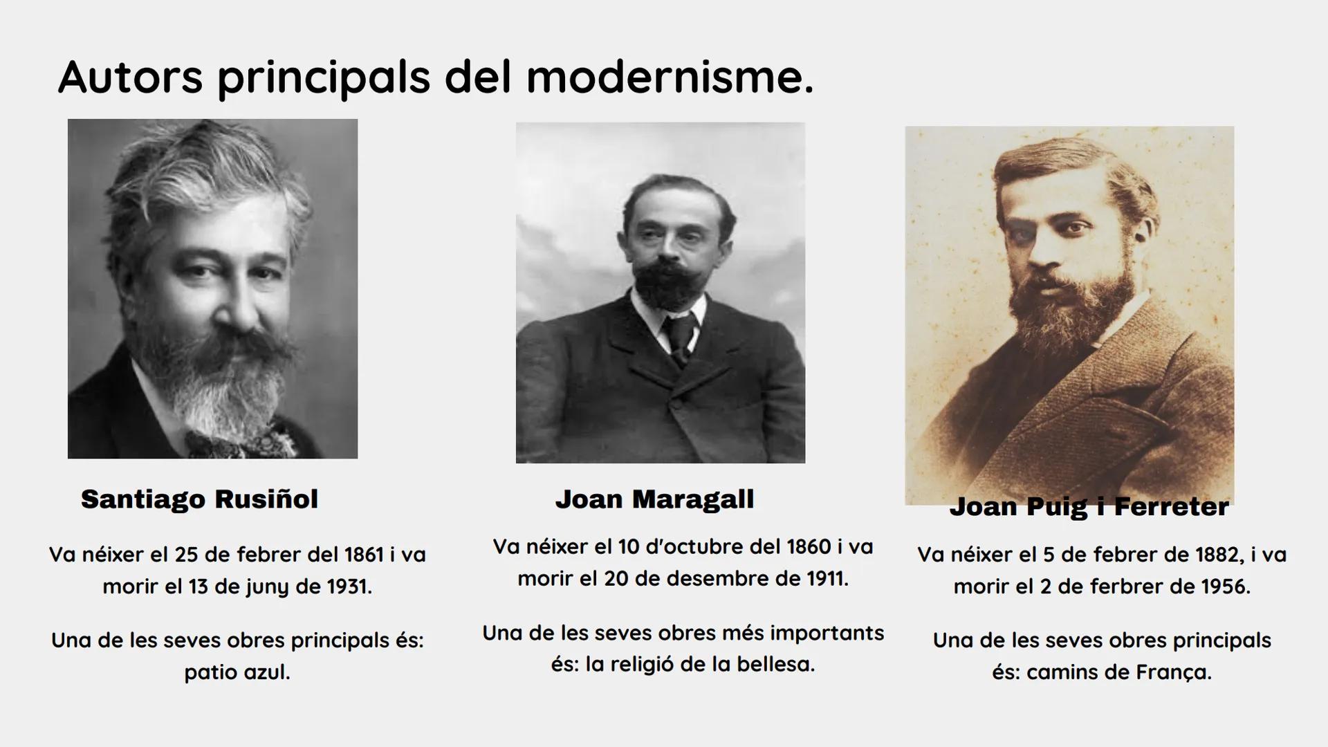 # MODERNISME # ÍNDEX

1. Què és?
2. Característiques del moviment
3. Autors principals
4. Obres principals
5. L'auca del senyor Esteve
6. In