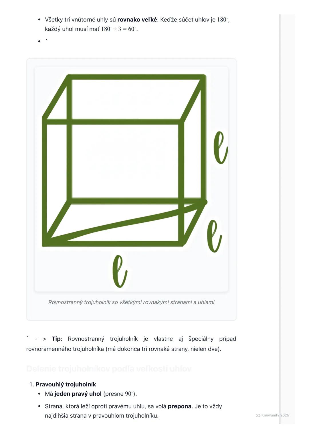 # Trojuholník - základné pojmy

1. Prehľad trojuholníkov

Trojuholník je jeden z najzákladnejších tvarov v geometrii. Stretávame sa s ním
vš