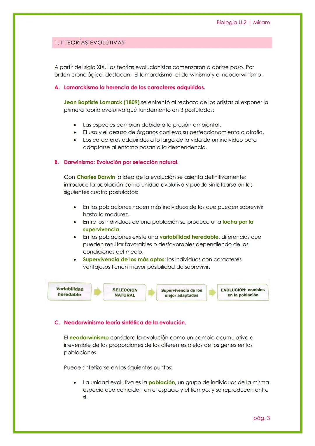 Biología U.2 | Miriam
EVOLUCIÓN Y CLASIFICACIÓN
DE LOS SERES VIVOS
UNIDAD 1
pág. 1 1. EVOLUCIÓN DE LA BIODIVERSIDAD.
Biología U.2 | Miriam
E