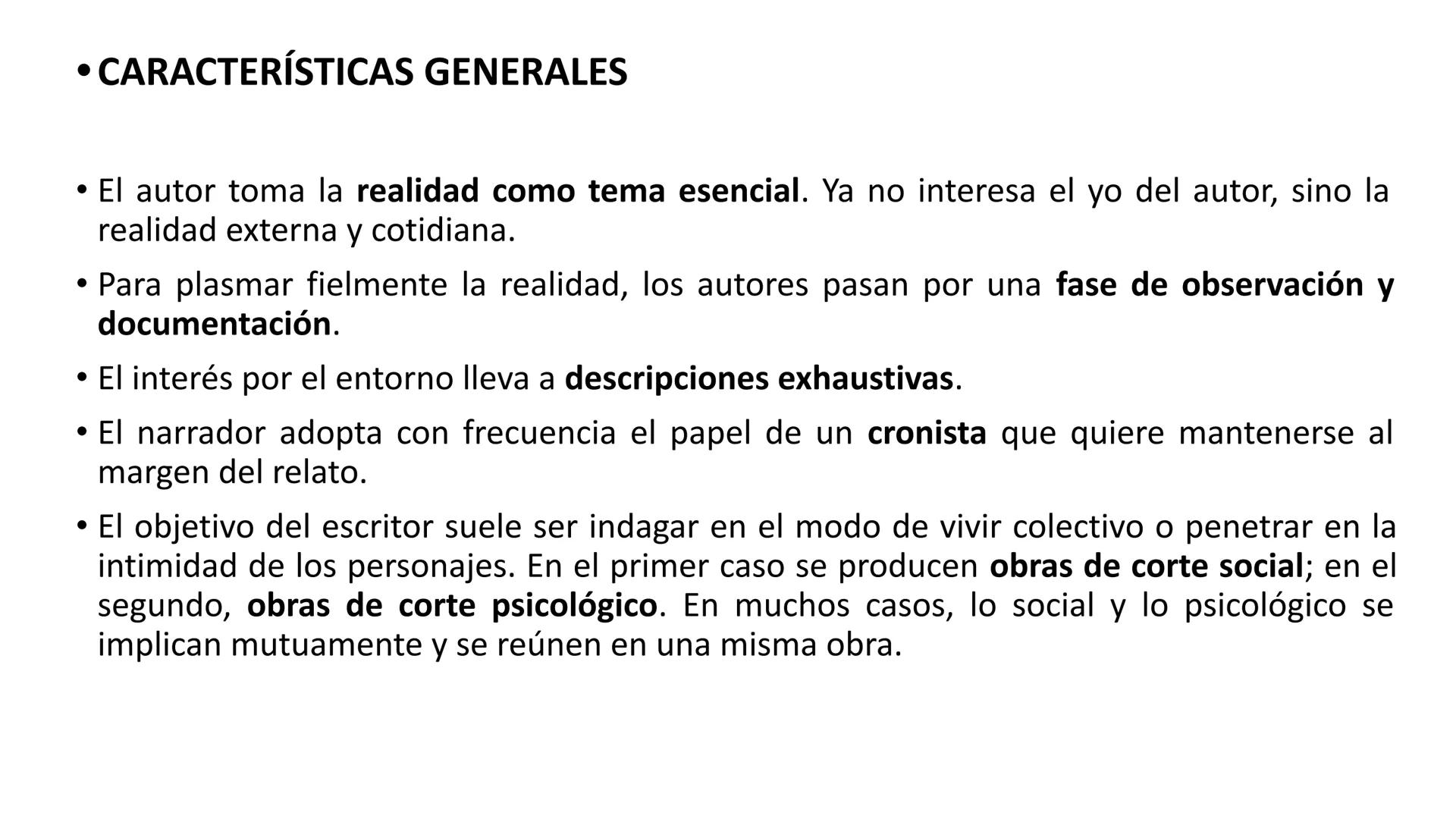 
<p>El realismo es un movimiento artístico europeo predominante en la segunda mitad del siglo XIX que se caracteriza por la búsqueda de la o