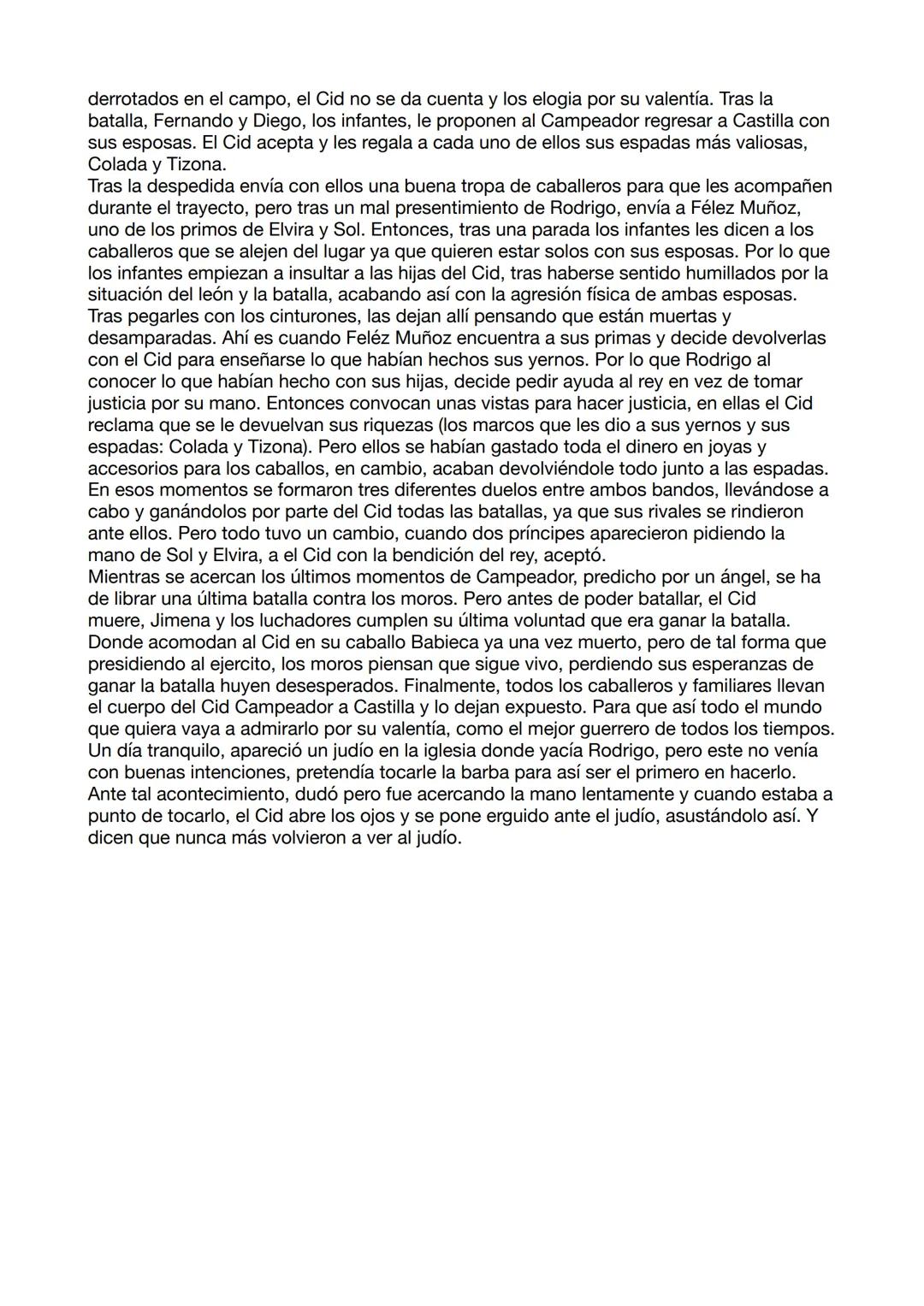 # Libro del Cid Campeador
La historia comienza con el nacimiento de Rodrigo Díaz de Vivar, hijo de Don Diego uno
de los ayudantes del rey de