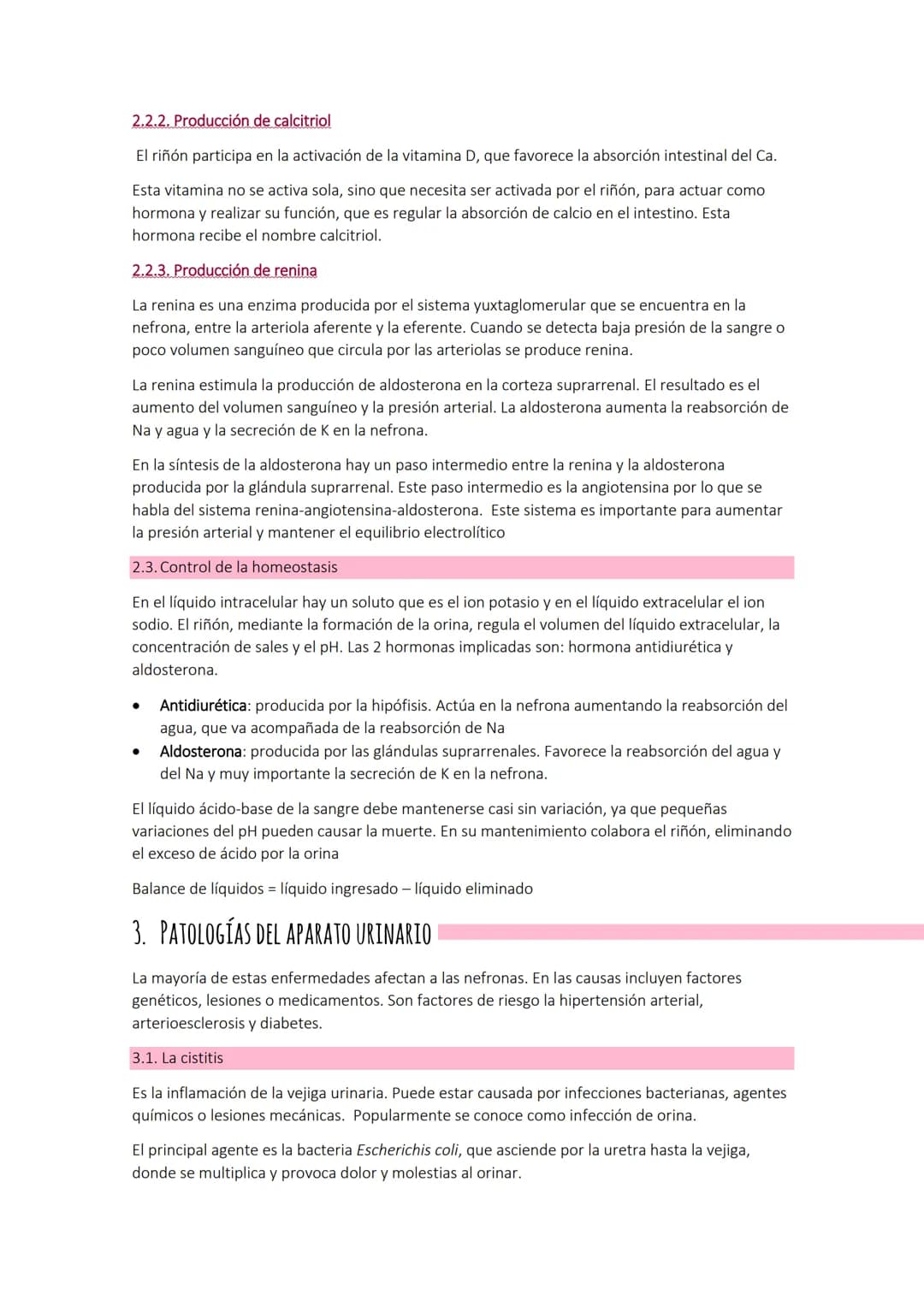 Tema 7:
1. ANATOMÍA DEL APARATO URINARIO
Todos los productos que genera el organismo deben ser expulsados a través de varios órganos
como lo