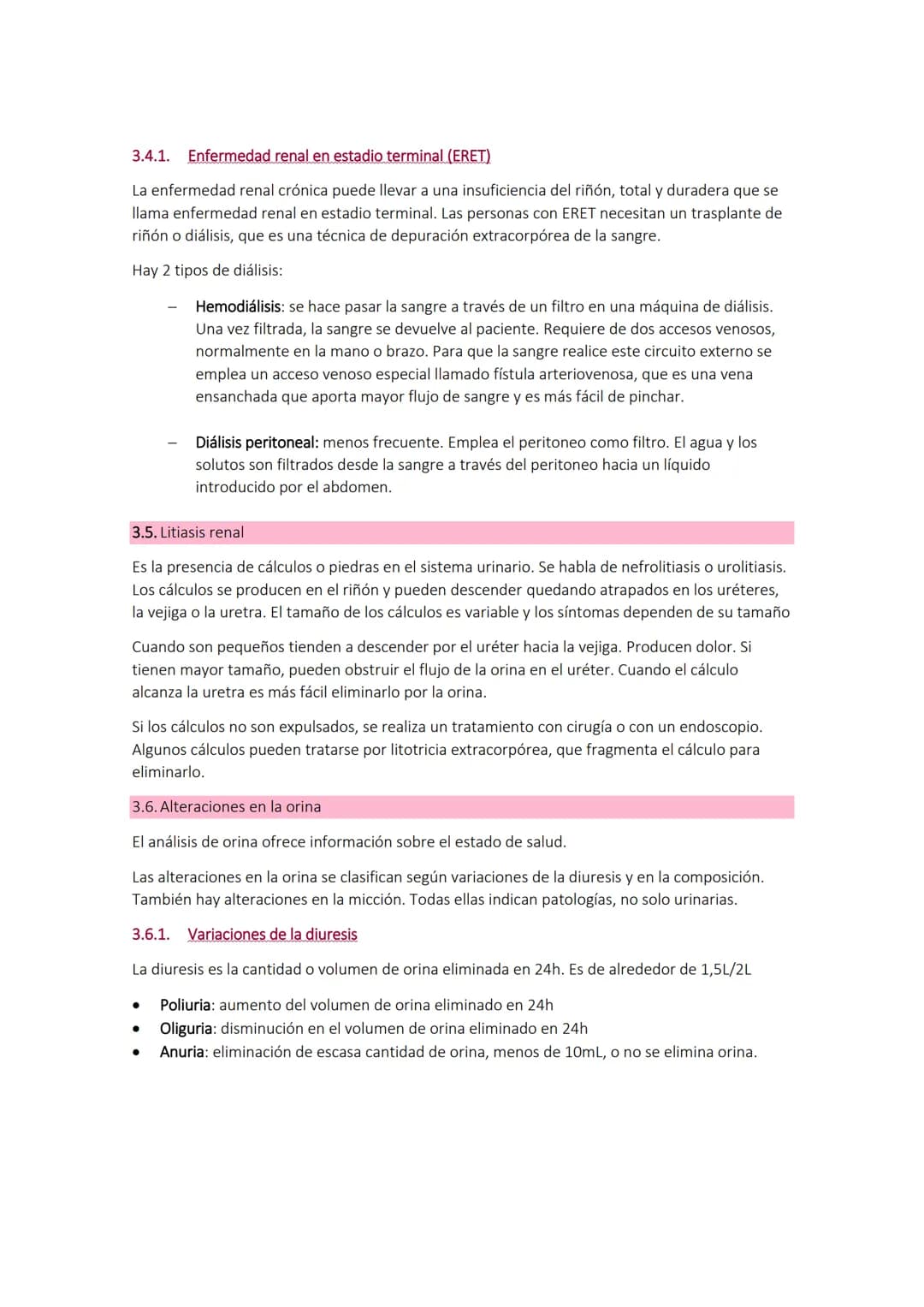 Tema 7:
1. ANATOMÍA DEL APARATO URINARIO
Todos los productos que genera el organismo deben ser expulsados a través de varios órganos
como lo